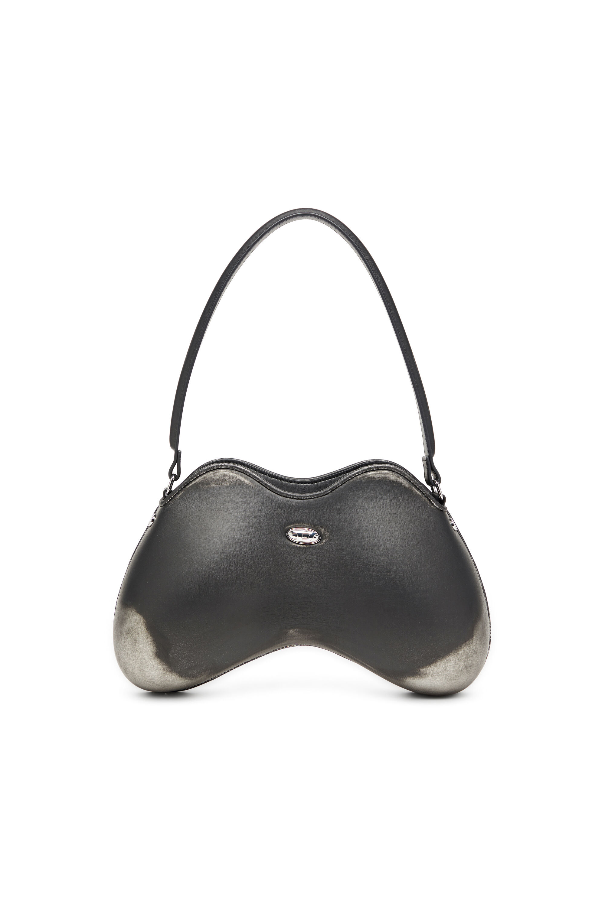 Diesel - DOUBLE-D SHOULDER, Double-D-Borsa da spalla in PU spazzolato Donna in Nero - 1