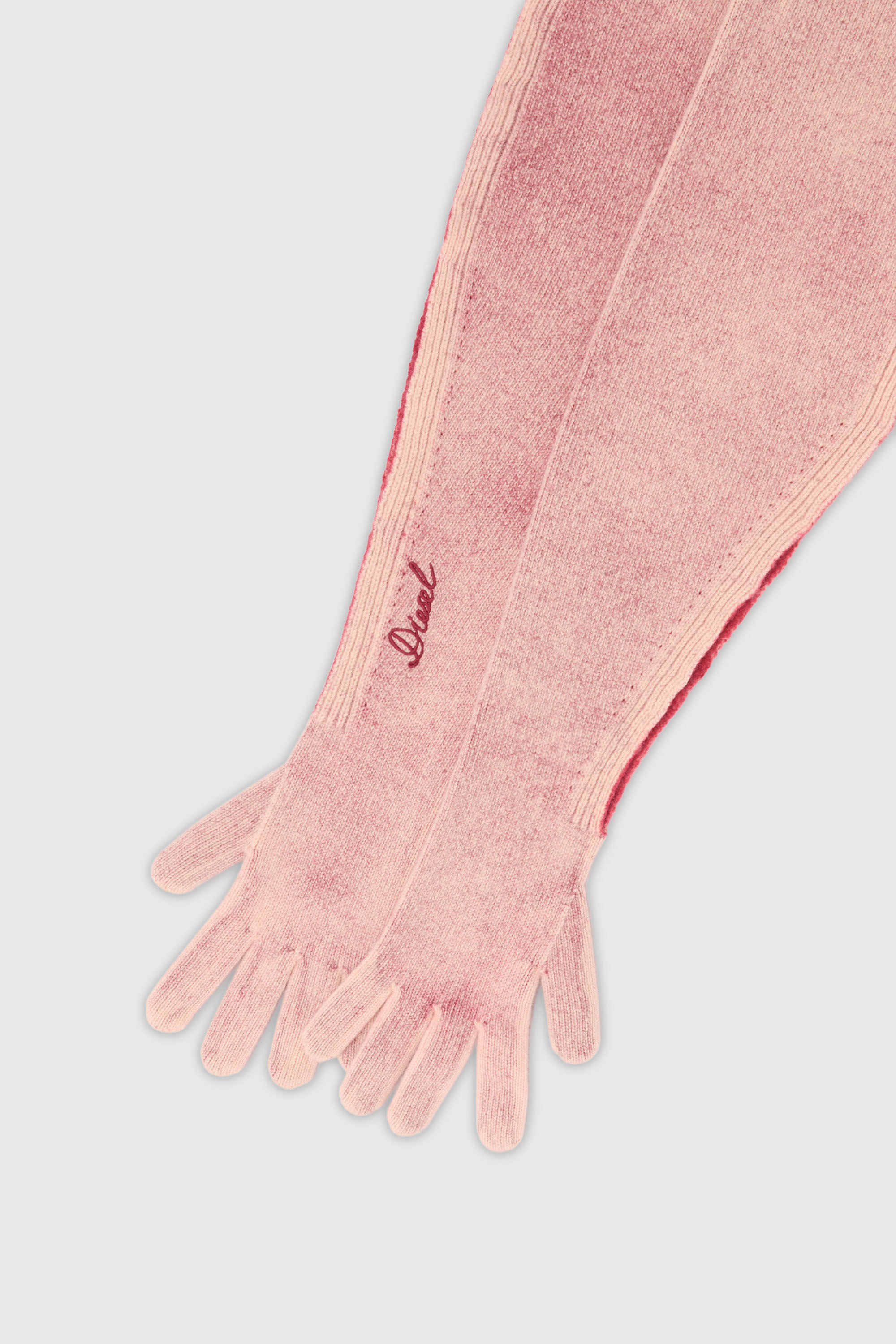 Diesel - K-EVIN, Unisex Hybrider Handschuh-Schal aus zweifarbiger Wolle in Rosa - 2