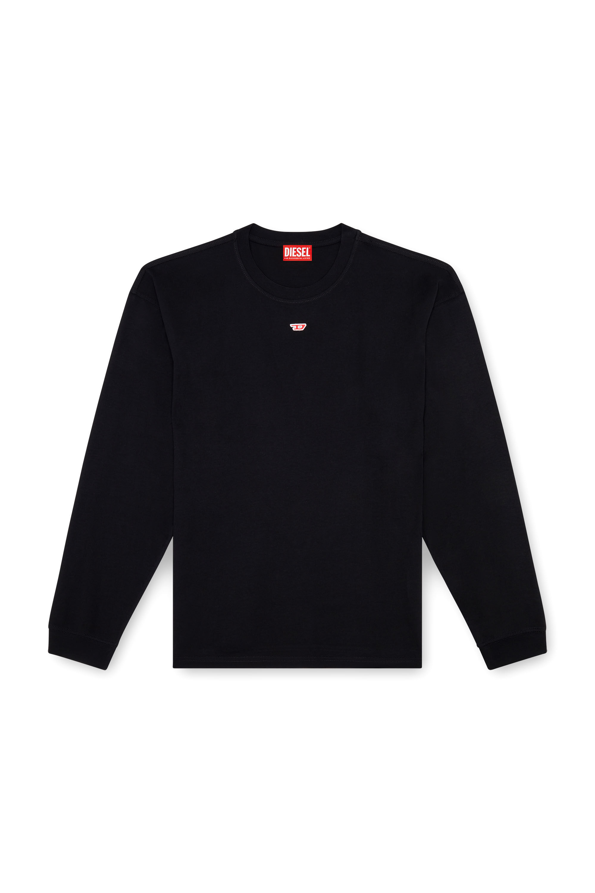 Diesel - T-BOXT-LS-D, T-shirt &agrave; manches longues avec empi&egrave;cement D Mixte in Noir - 2