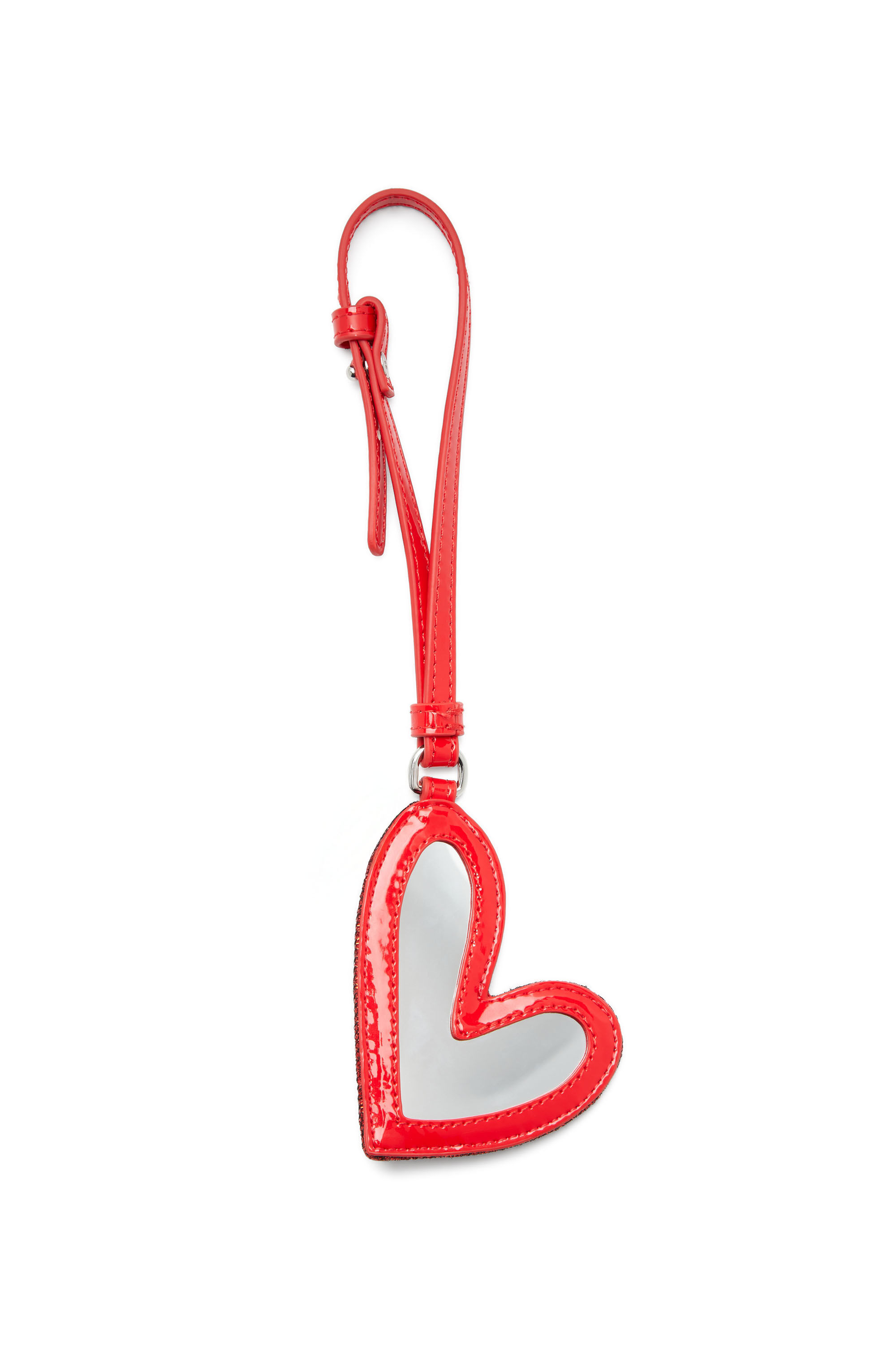 Diesel - PLAY MIRROR, Ciondolo a cuore con logo in metallo Donna in Rosso - 2