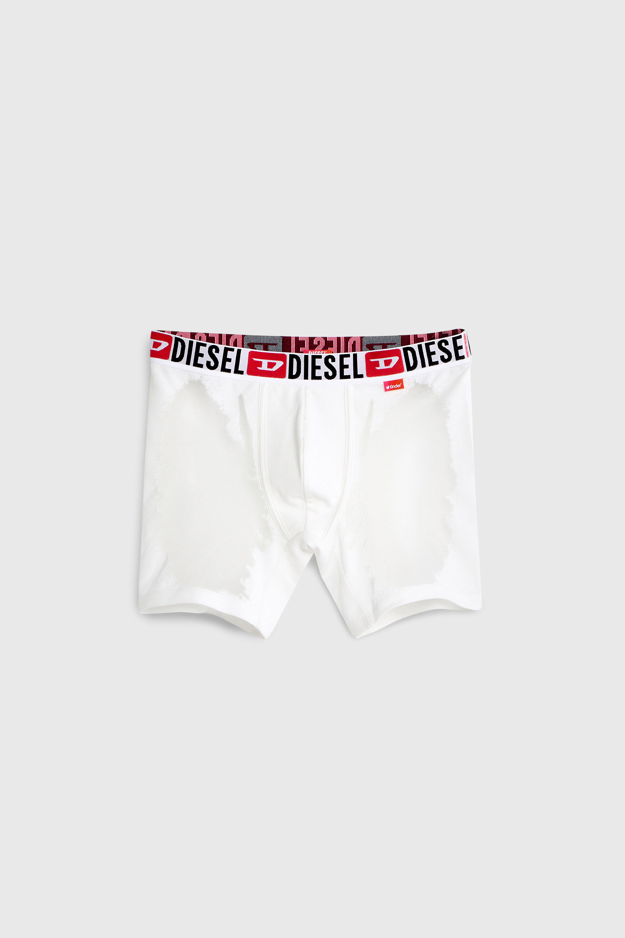 Diesel - PR-MAX-D-CORE, Man's Boxer briefs with sheer devor&eacute; effect in White - 2