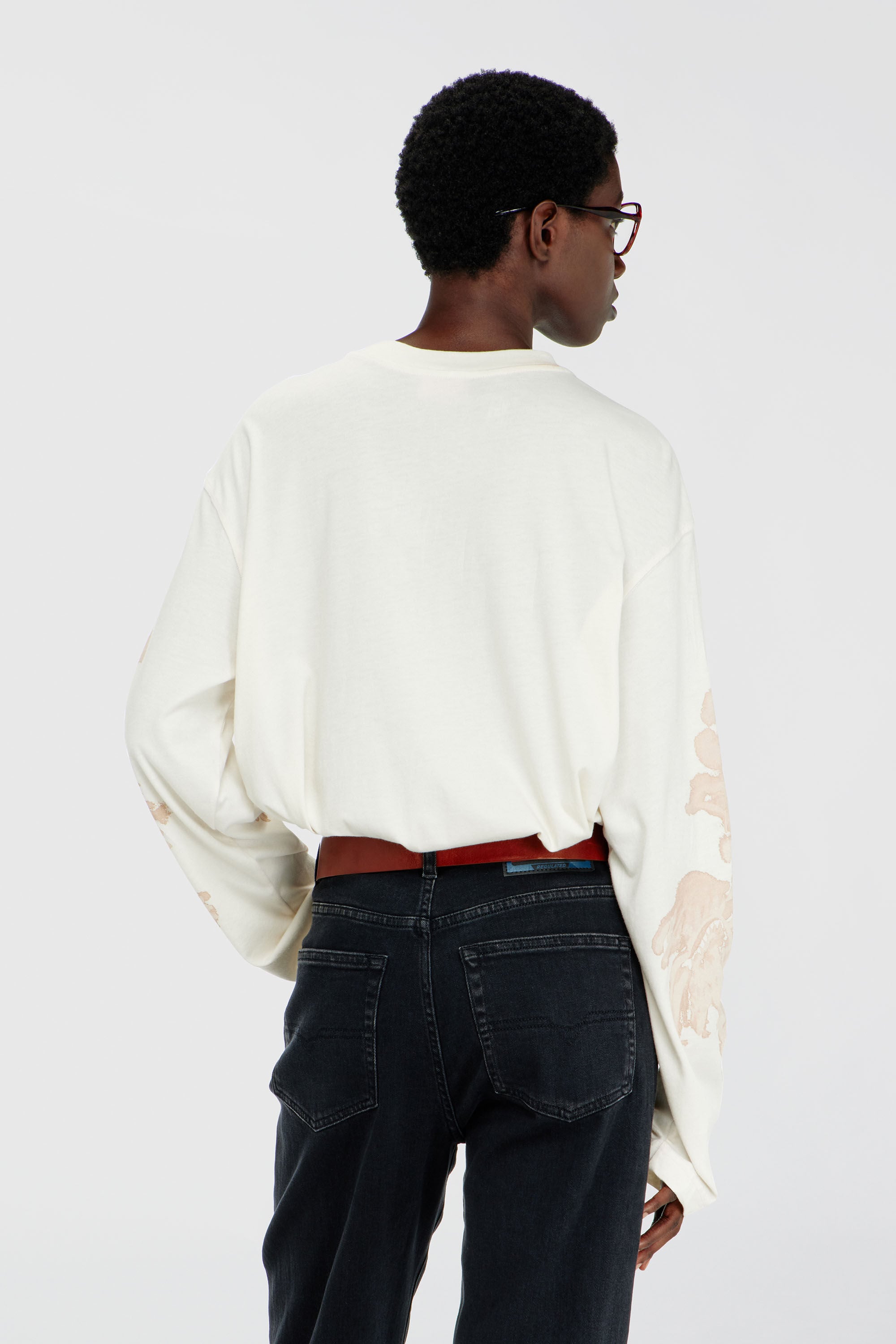 Diesel - T-HILARY-LS-AA1, T-shirt a manica lunga in cotone con stampa grafica Donna in Multicolor - 4