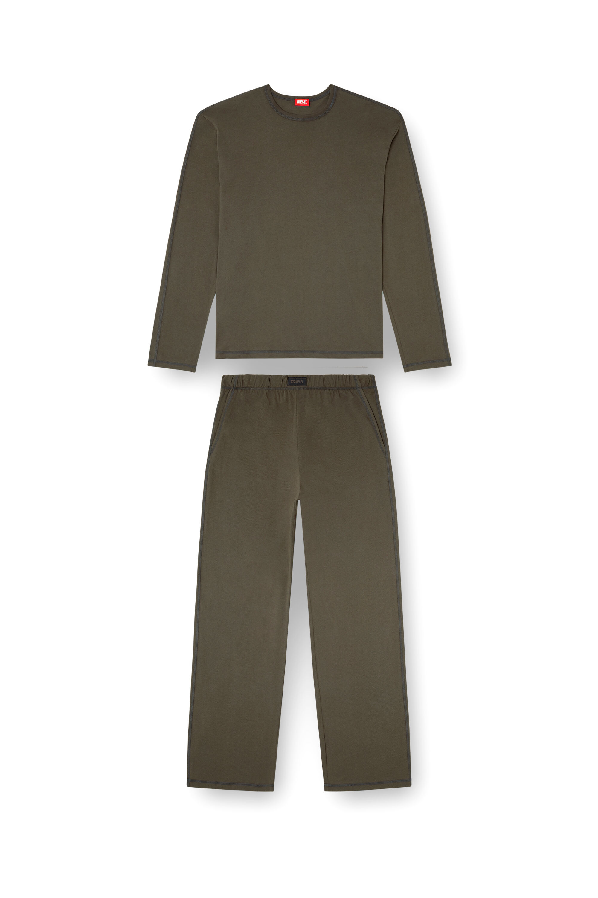 Diesel - SET-ADRIAN-UTLT, Pyjama en jersey de coton Homme in Marron - 2