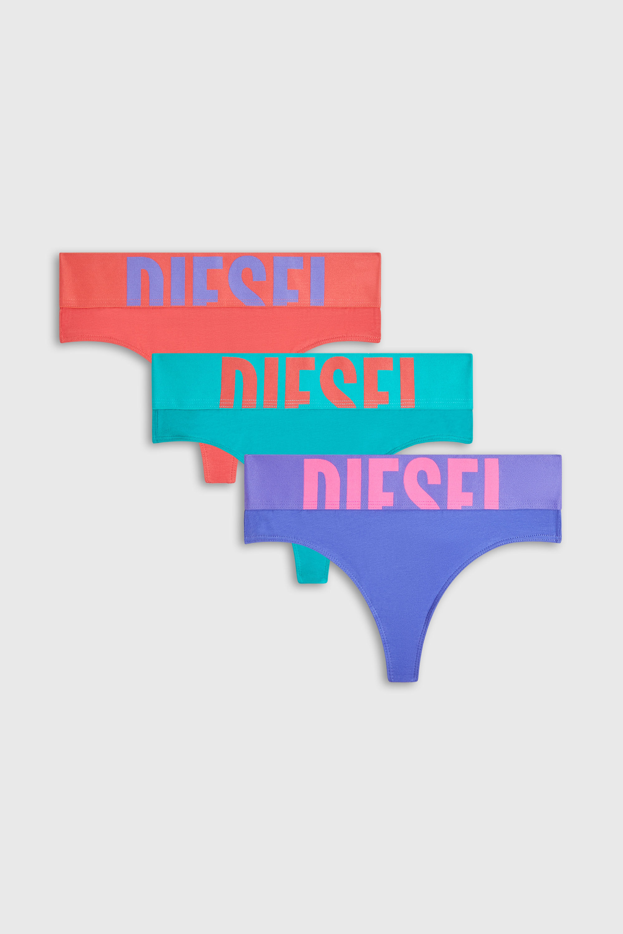 Diesel - UFST-STARS-THREEPACK, Set da tre perizoma con logo tagliato Donna in Multicolor - 2