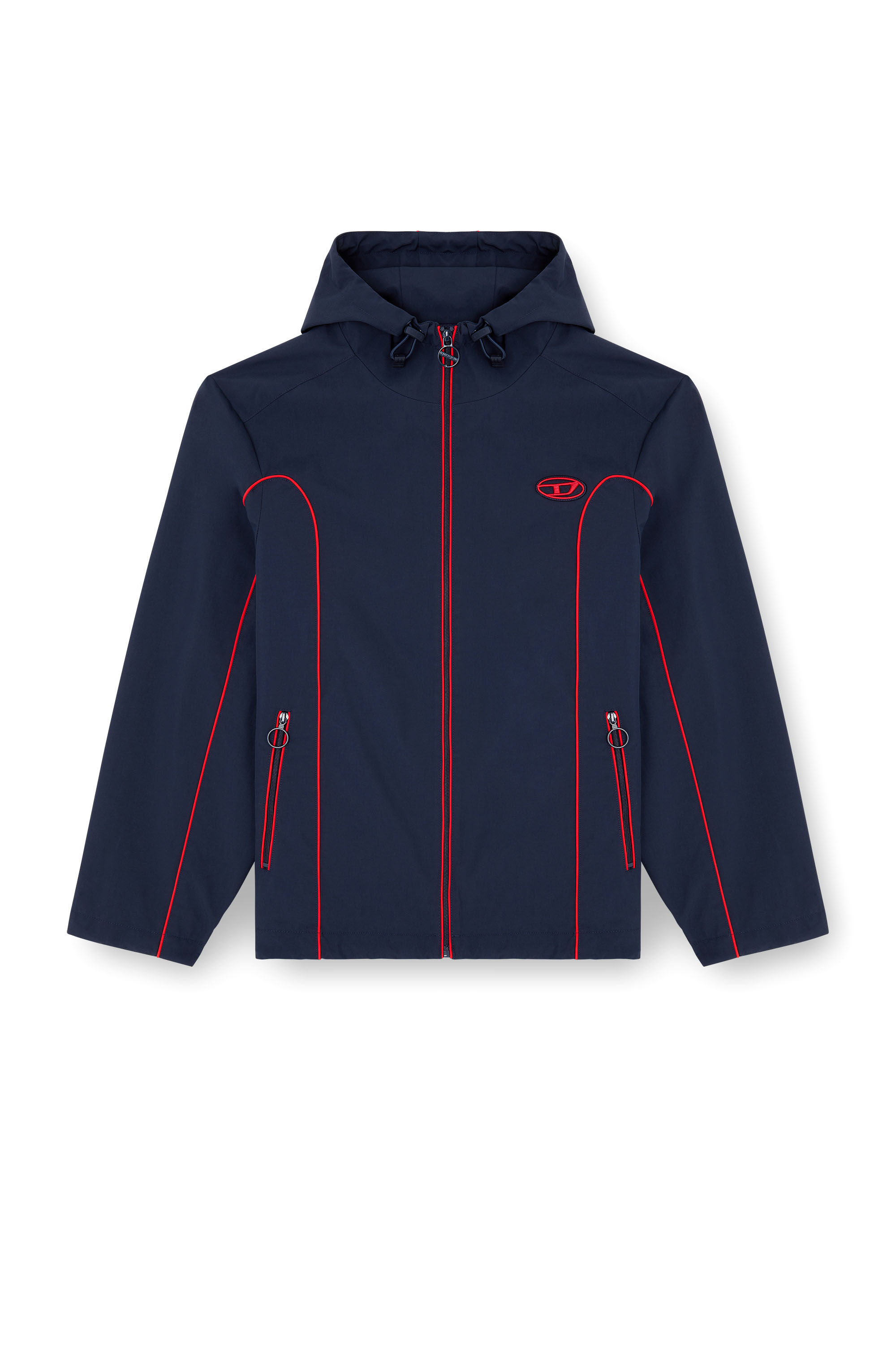 Diesel - J-HIVES, Giacchino a vento con profilature a contrasto Uomo in Blu - 2