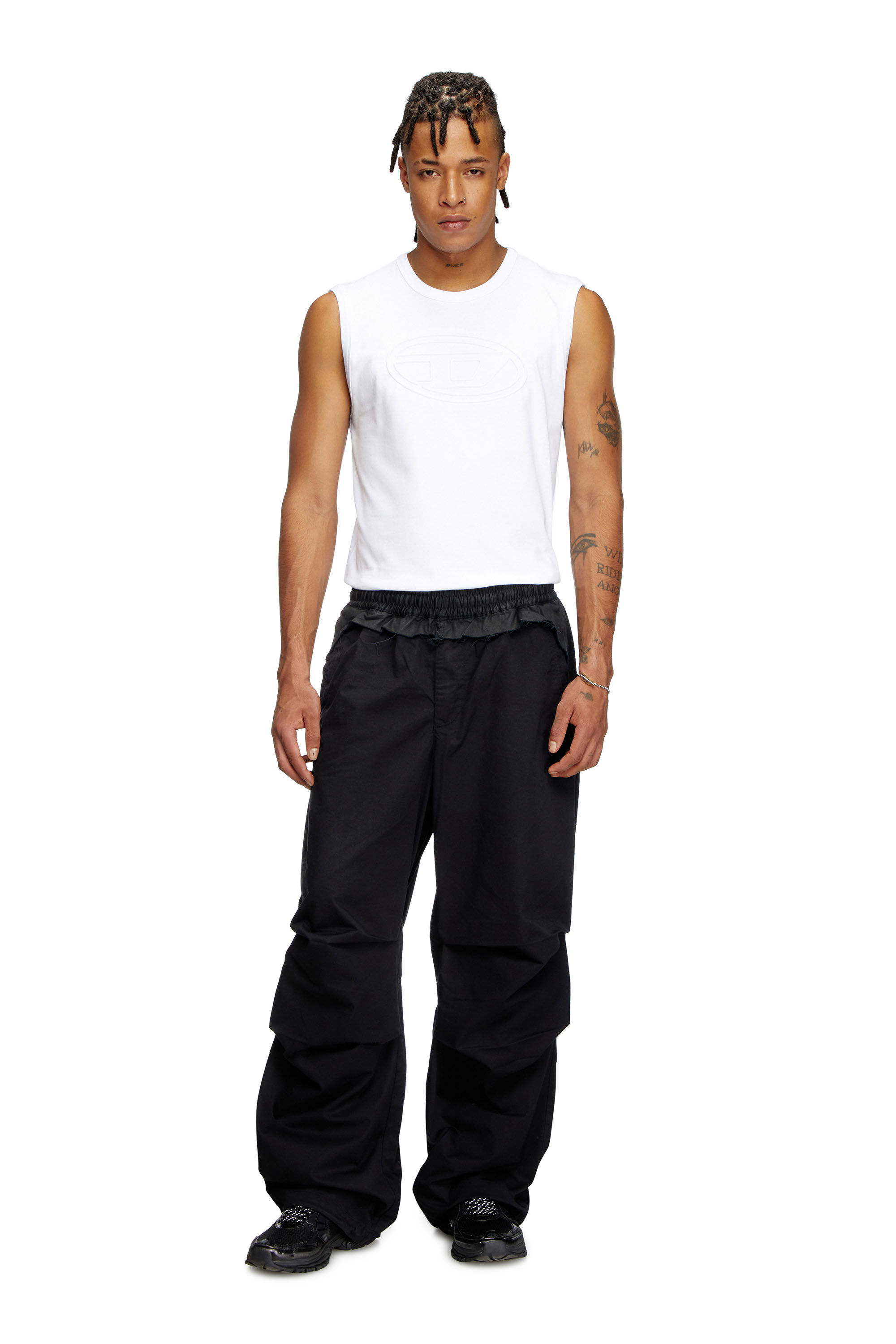Diesel - T-BISCO-BIGOVAL, Top sans manches Homme in Blanc - 1