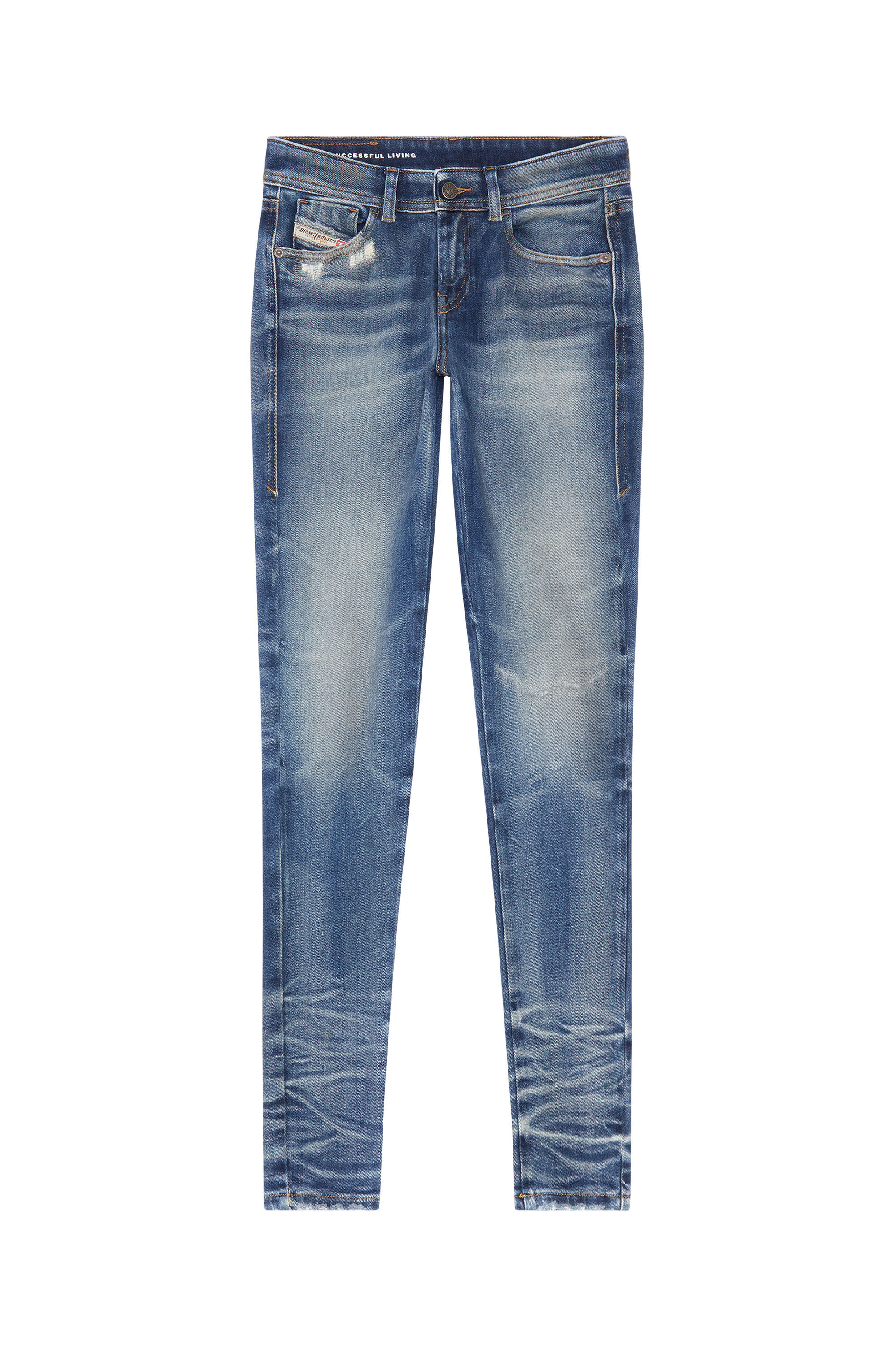 Diesel - Super skinny Jeans 2017 Slandy 09G14, Blu medio - Image 2