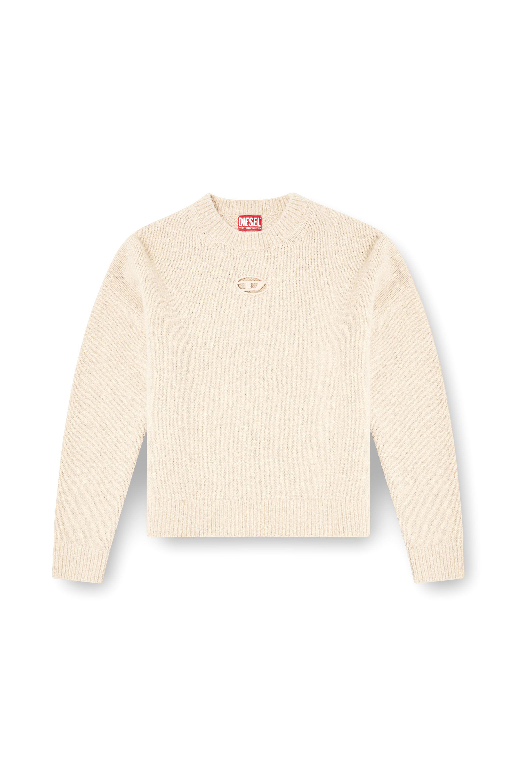Diesel - M-AREETA, Jumper in wool and alpaca blend Donna in Beige - 2