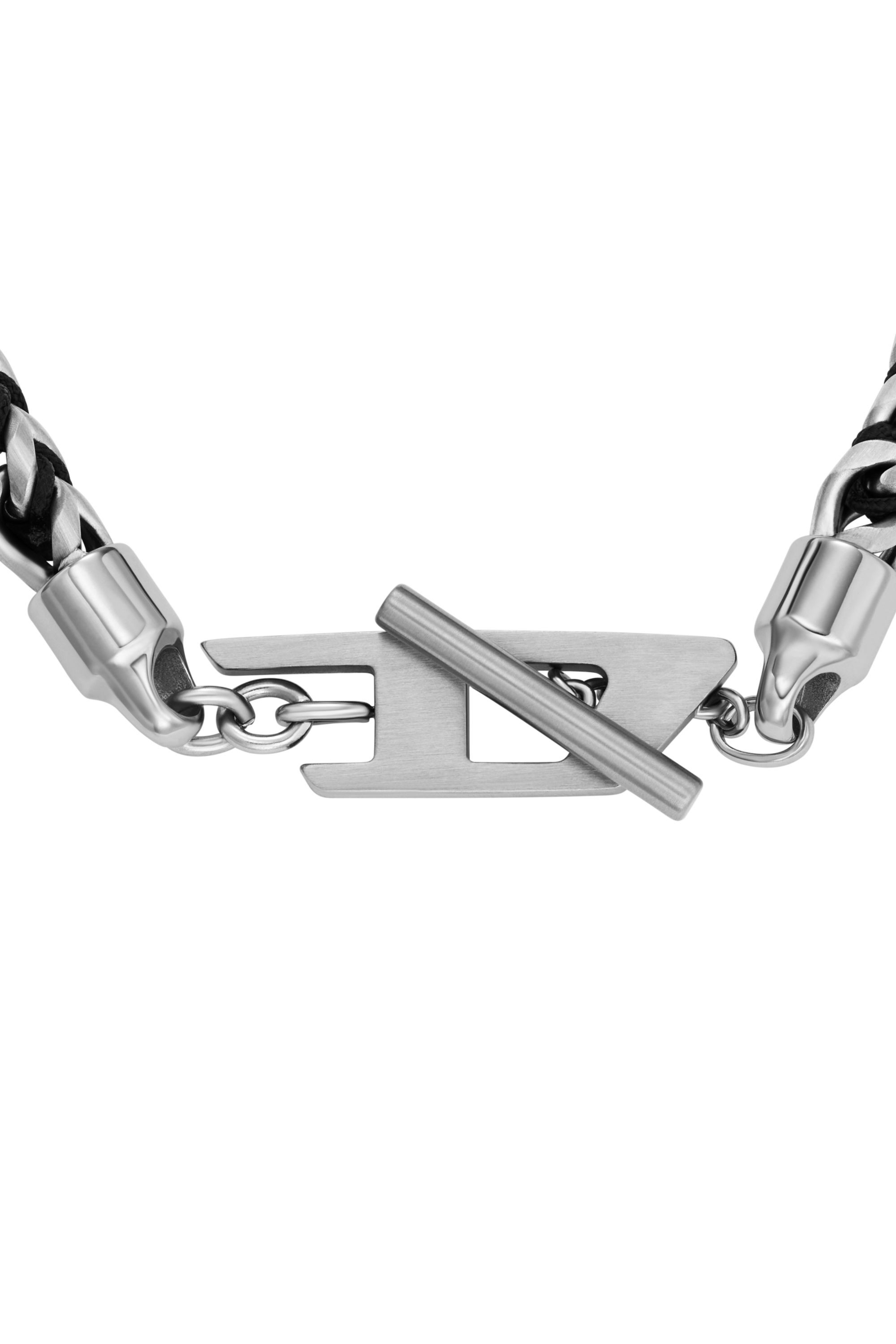 Diesel - DX1540040, Bracciale a catena in acciaio inossidabile intrecciato Unisex in Argento - 2