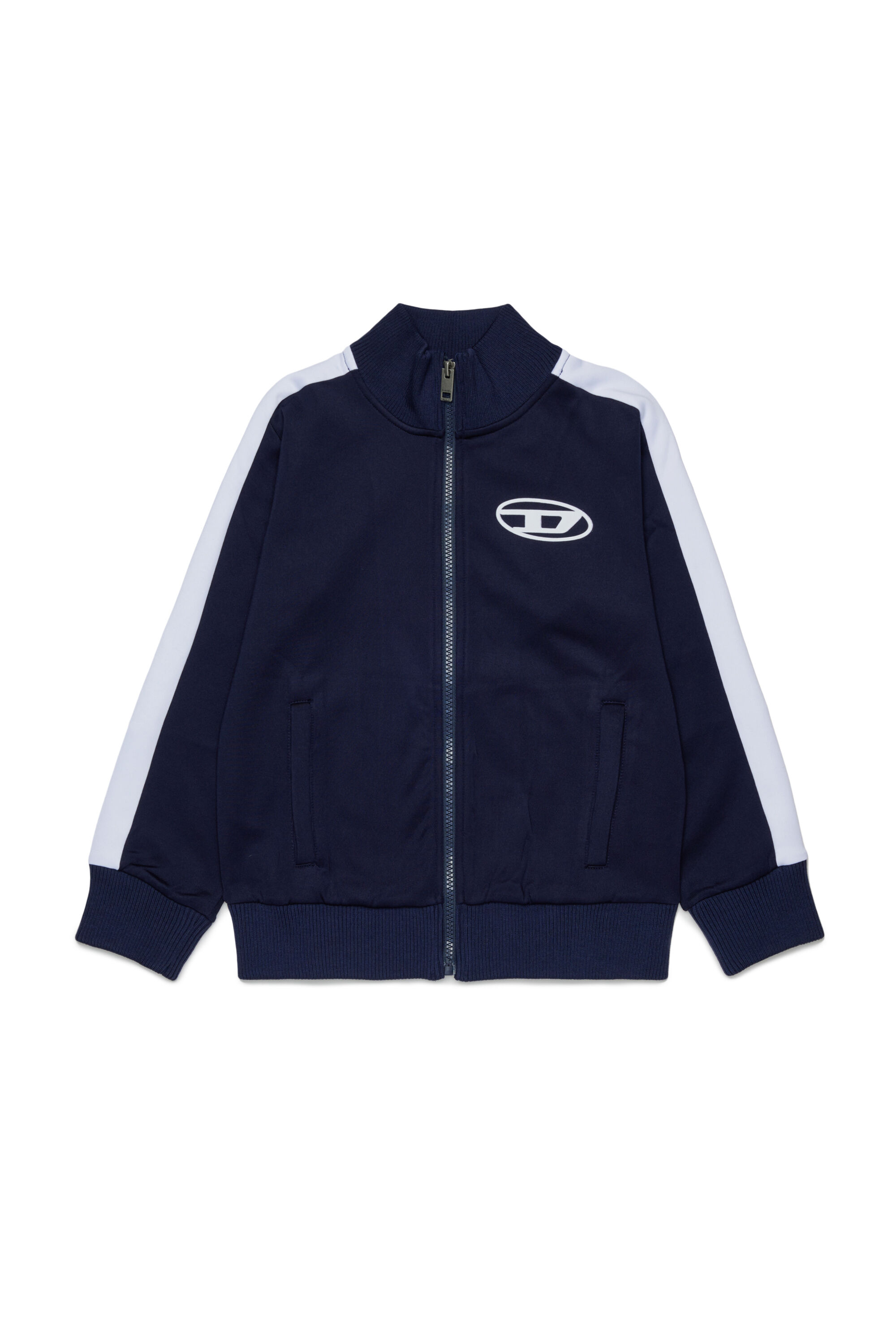 Diesel - SBOS, Herren Track jacket mit Oval D Logo in Dunkelblau - 1