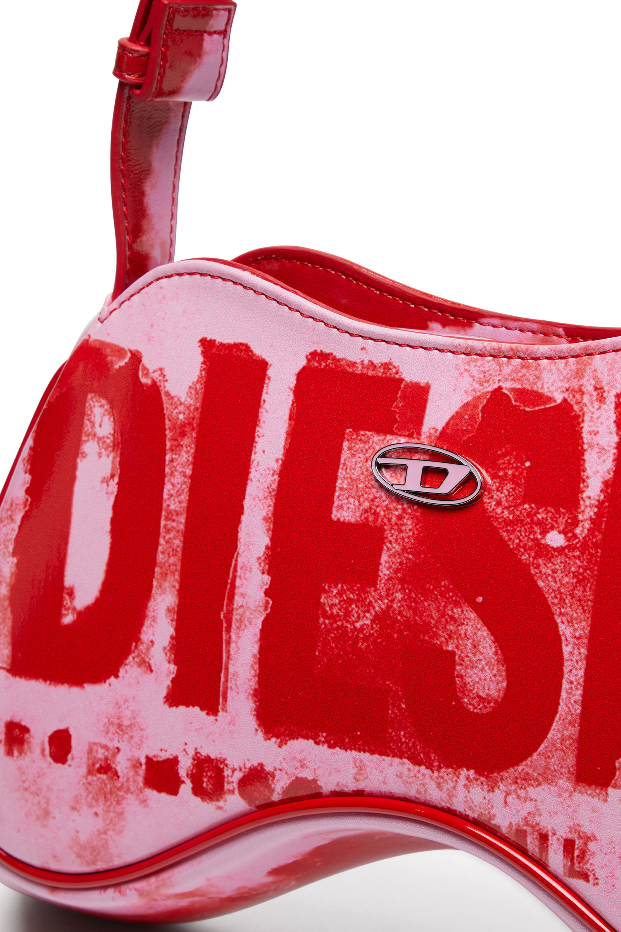 Diesel - PLAY SHOULDER, Damen Play-Schultertasche mit glänzendem PU-Print in Bunt - Image 2