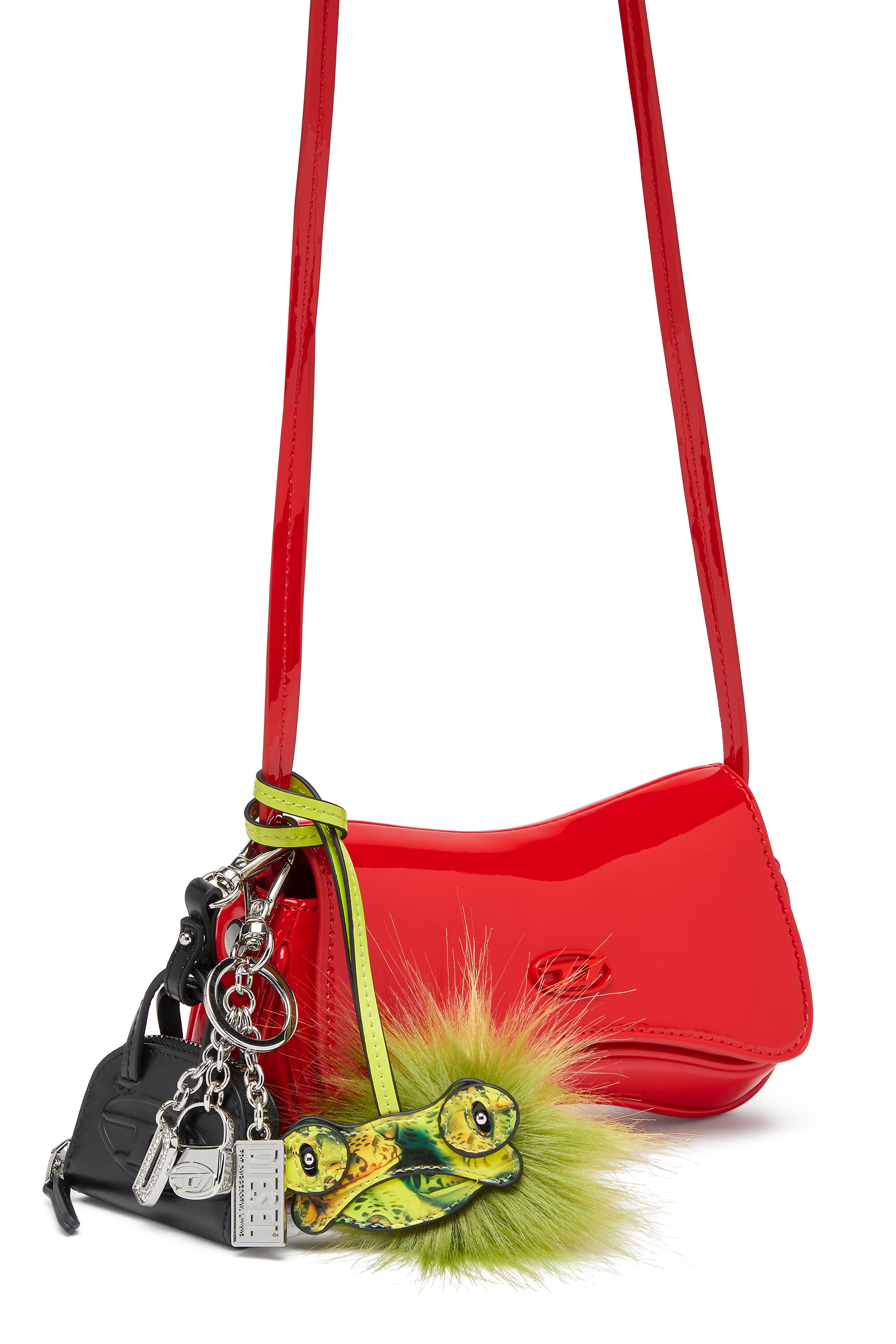 Diesel - PLAY CROSSBODY XS, Play-Petit sac bandouli&egrave;re glossy Femme in Rouge - 7