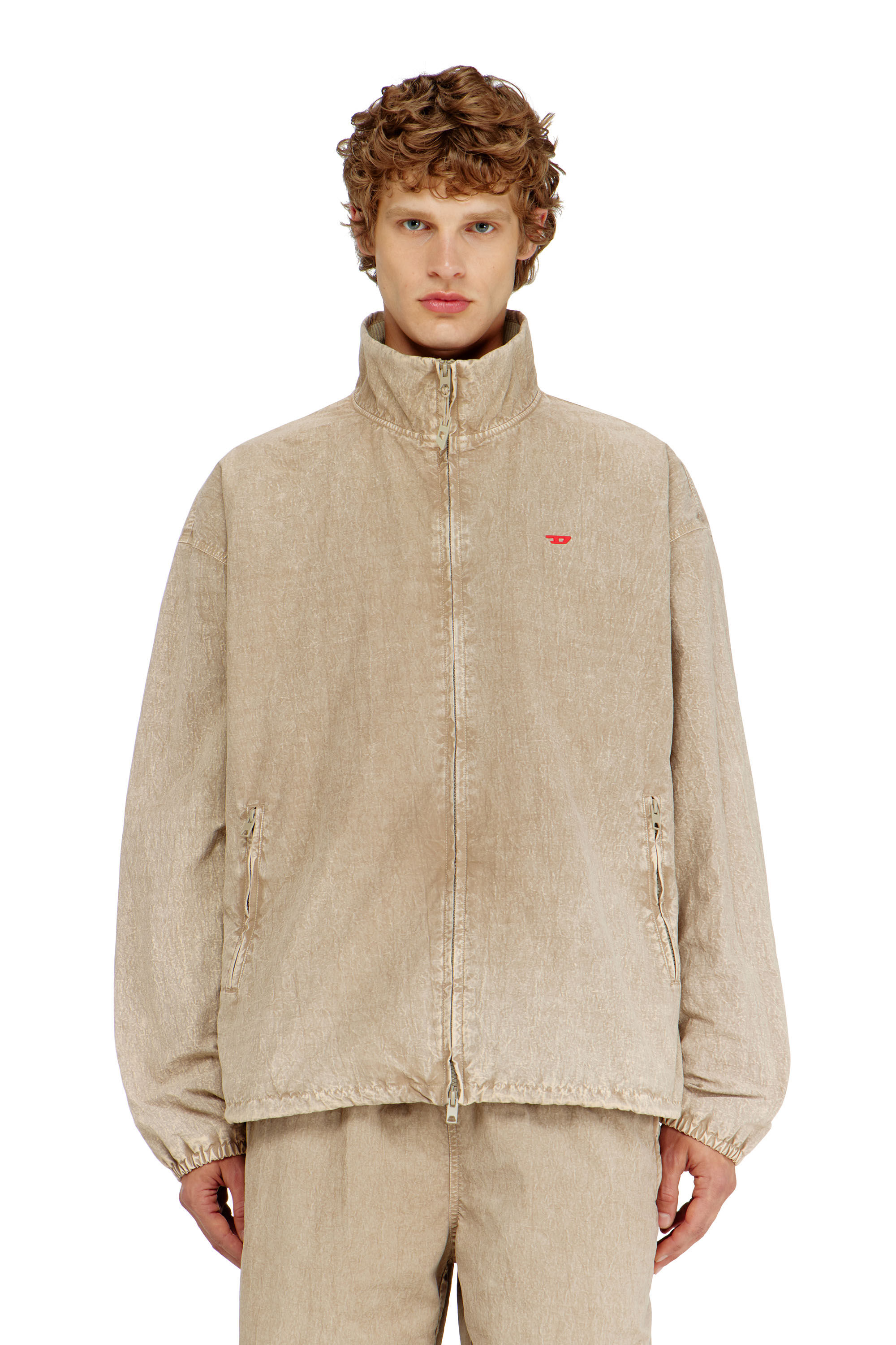 Diesel - J-CORSE-PLBH, Herren Jacke aus taslan mit spezieller Beschichtung in Beige - 3