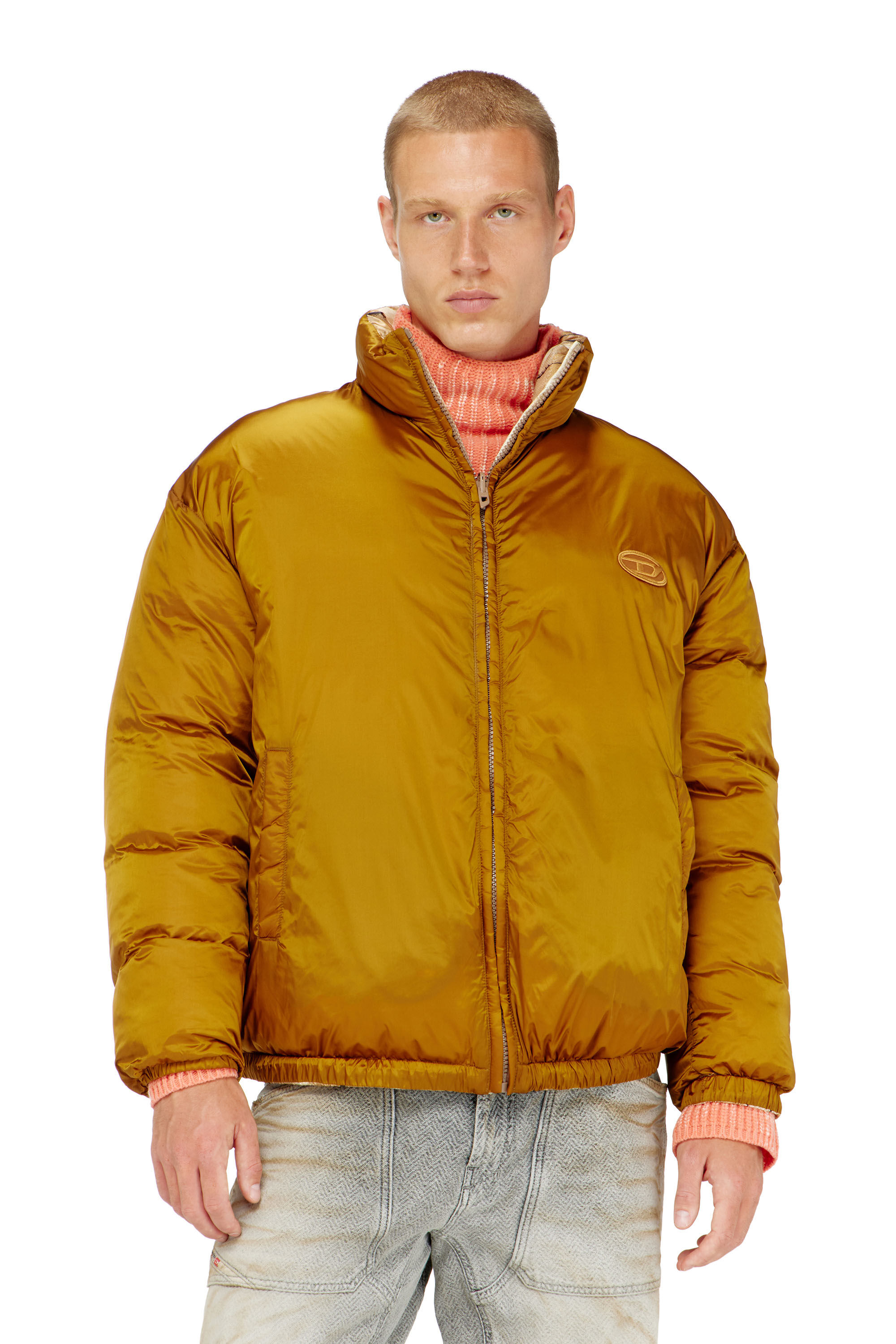 Diesel - W-BOURB-DLCK, Giacca puffer reversibile con stampa argyle Uomo in ToBeDefined - 6