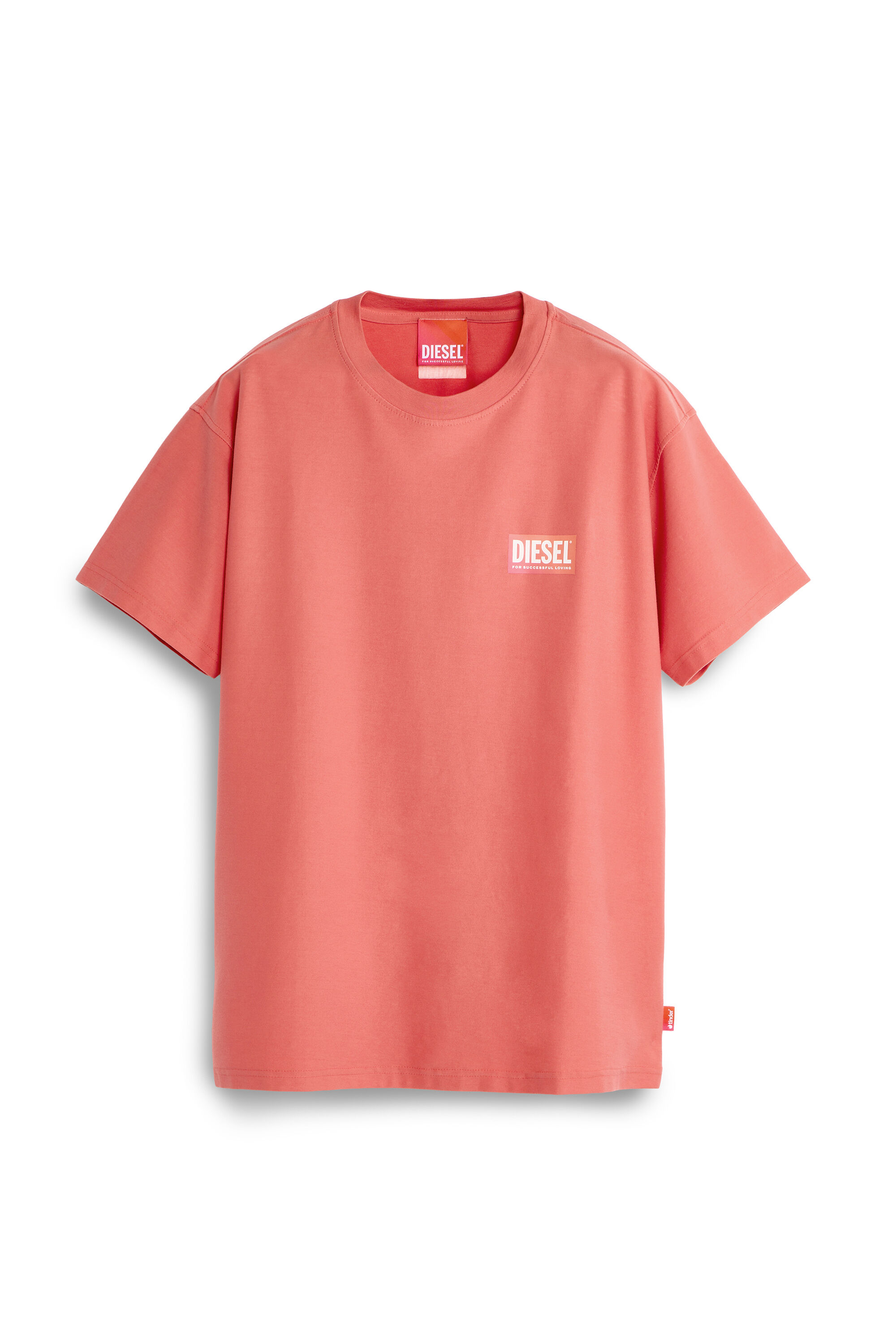 Diesel - PR-T-NORM-CHITIND-R, T-shirt con logo posteriore trasparente Unisex in Rosso - 2