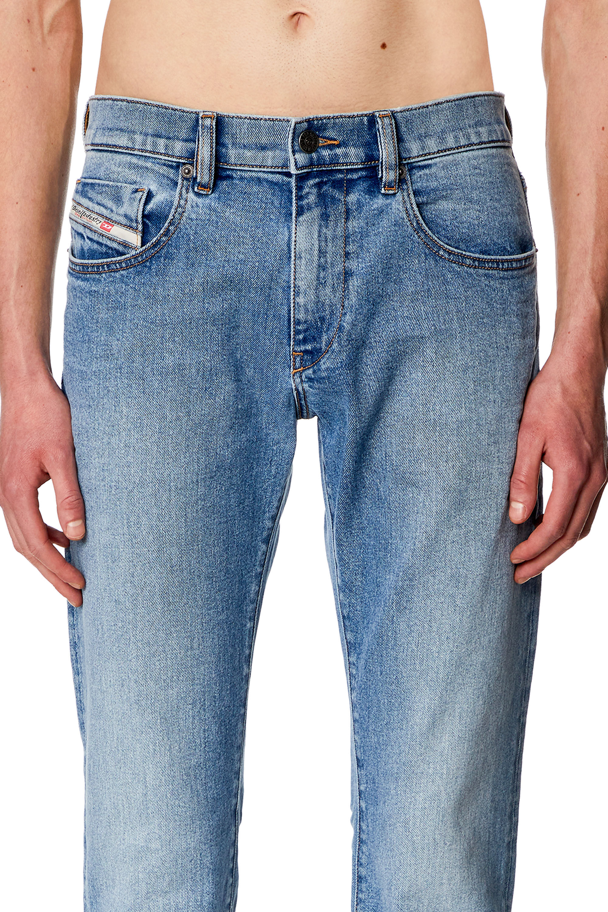 Diesel - Slim Jeans 2019 D-Strukt 0CLAF, Bleu Clair - Image 5