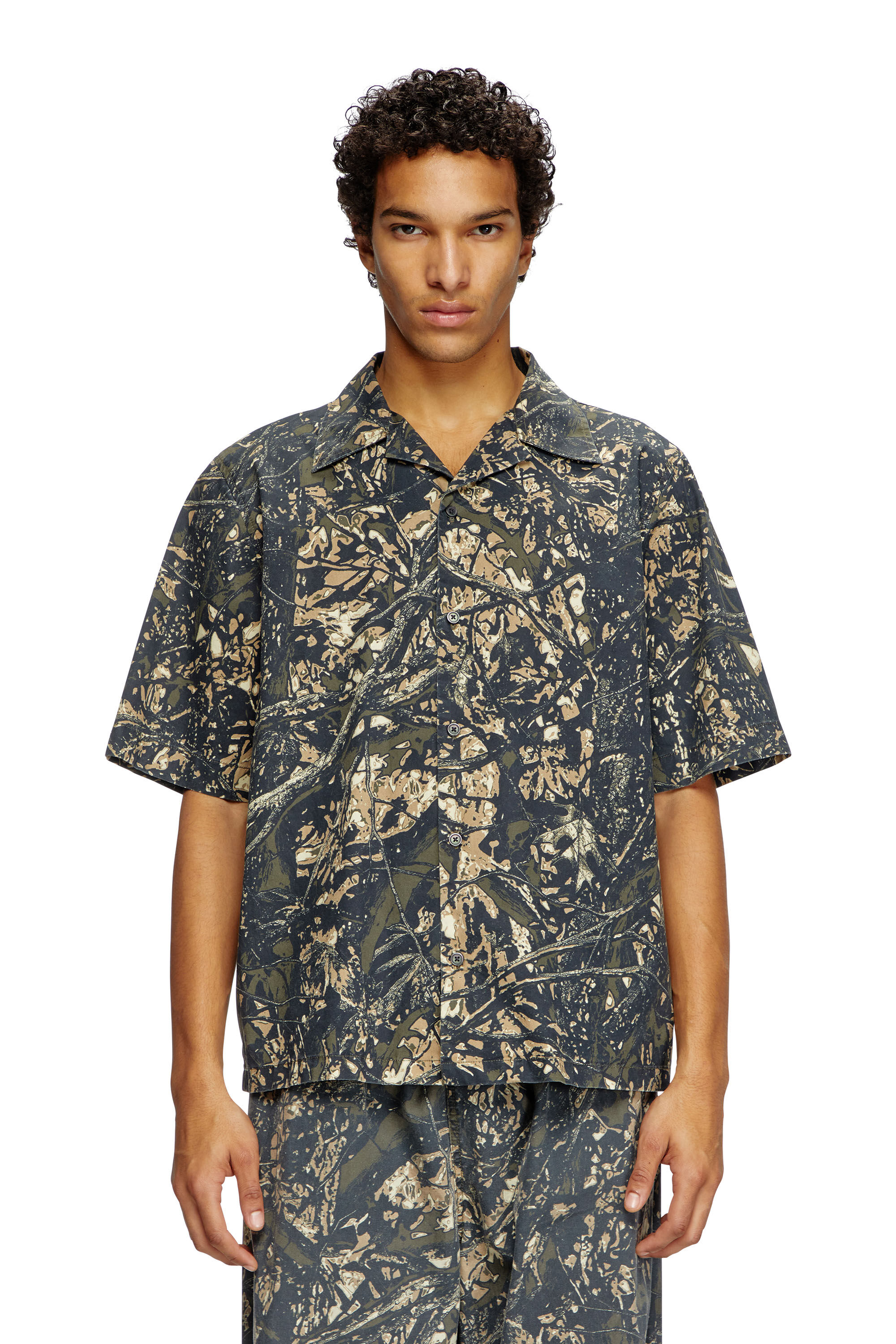 Diesel - S-LINT, Chemise à manches courtes avec imprimé camouflage Homme in Polychrome - 3