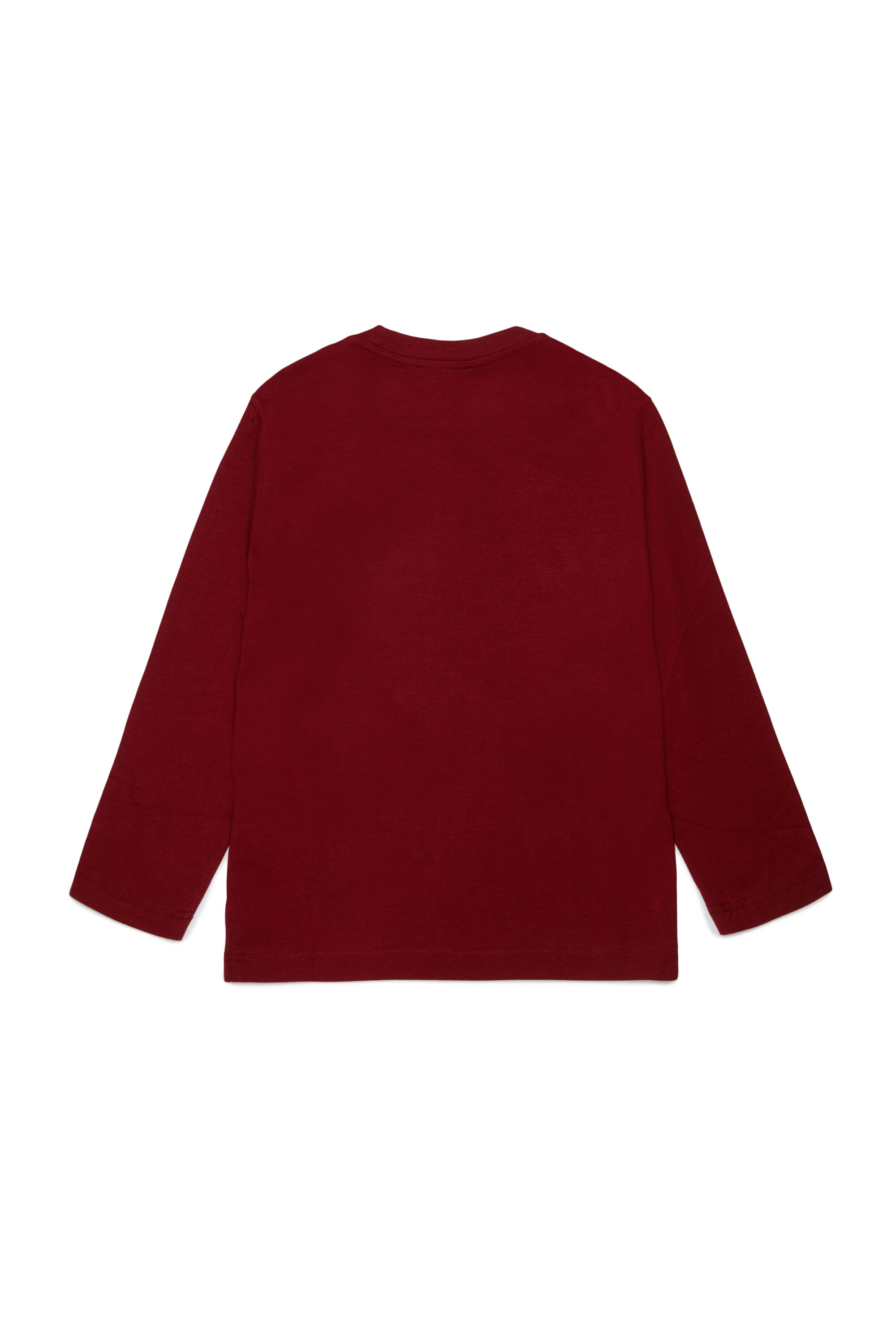 Diesel - TCIRCLELS OVER, T-shirt a manica lunga con logo Oval D Uomo in Rosso - 2