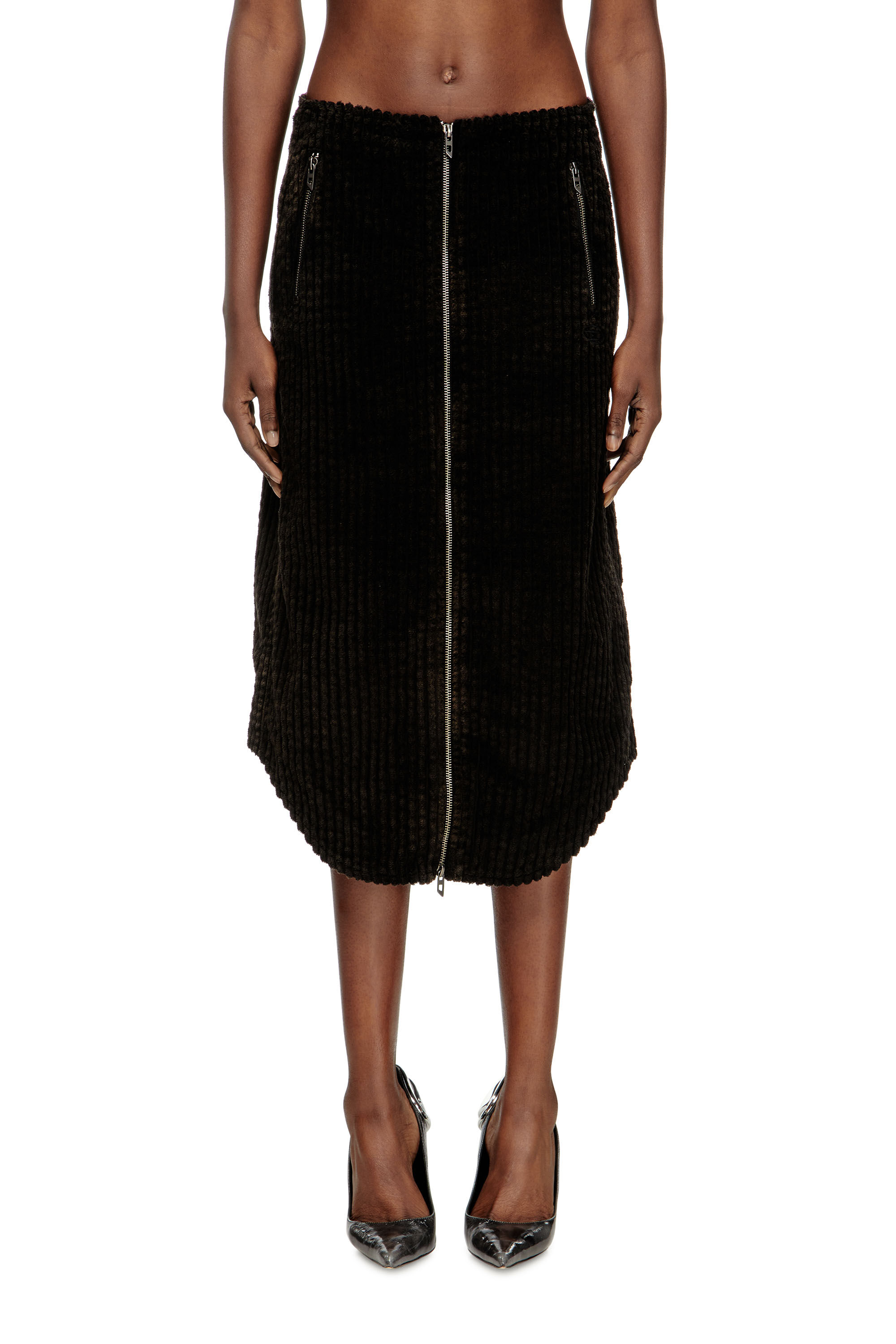 Diesel - O-LLIPOP, Gonna midi in cotone con zip Donna in ToBeDefined - 3