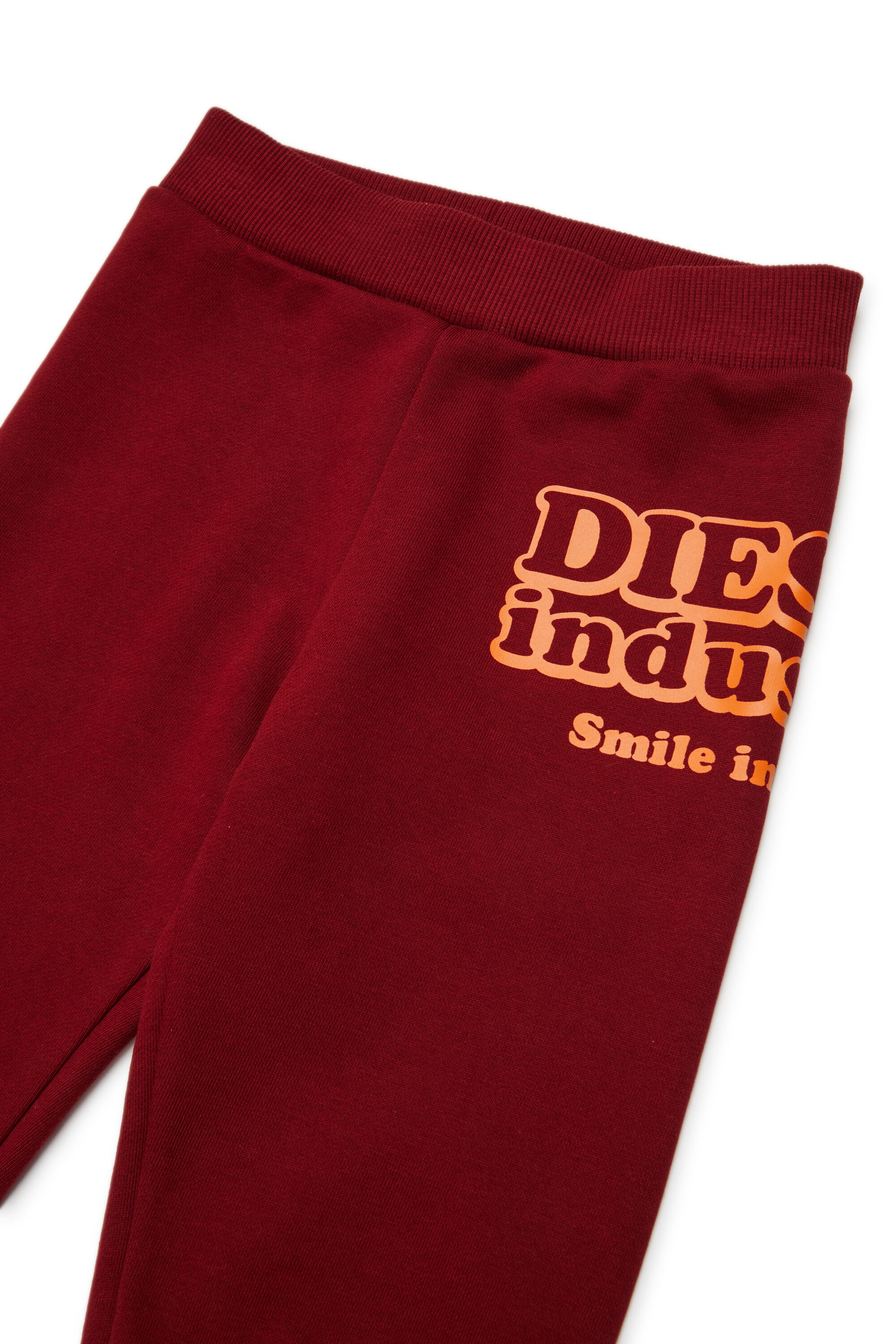 Diesel - PLODIMIB, Pantalon de surv&ecirc;tement en coton avec imprim&eacute; Diesel Industry Homme in Rouge - 3
