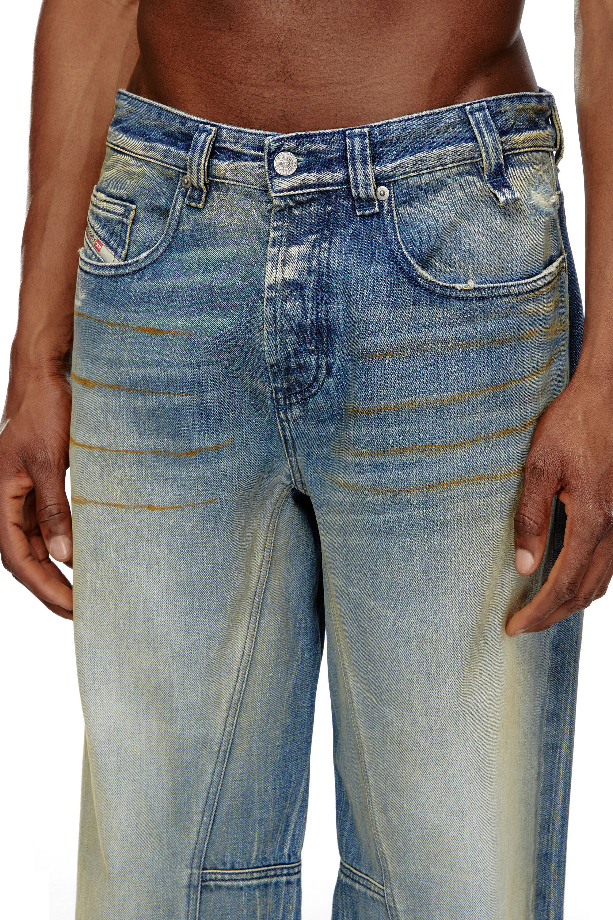 Diesel - Herren Straight Jeans 2001 D-Macro 09I97, Mittelblau - Image 5