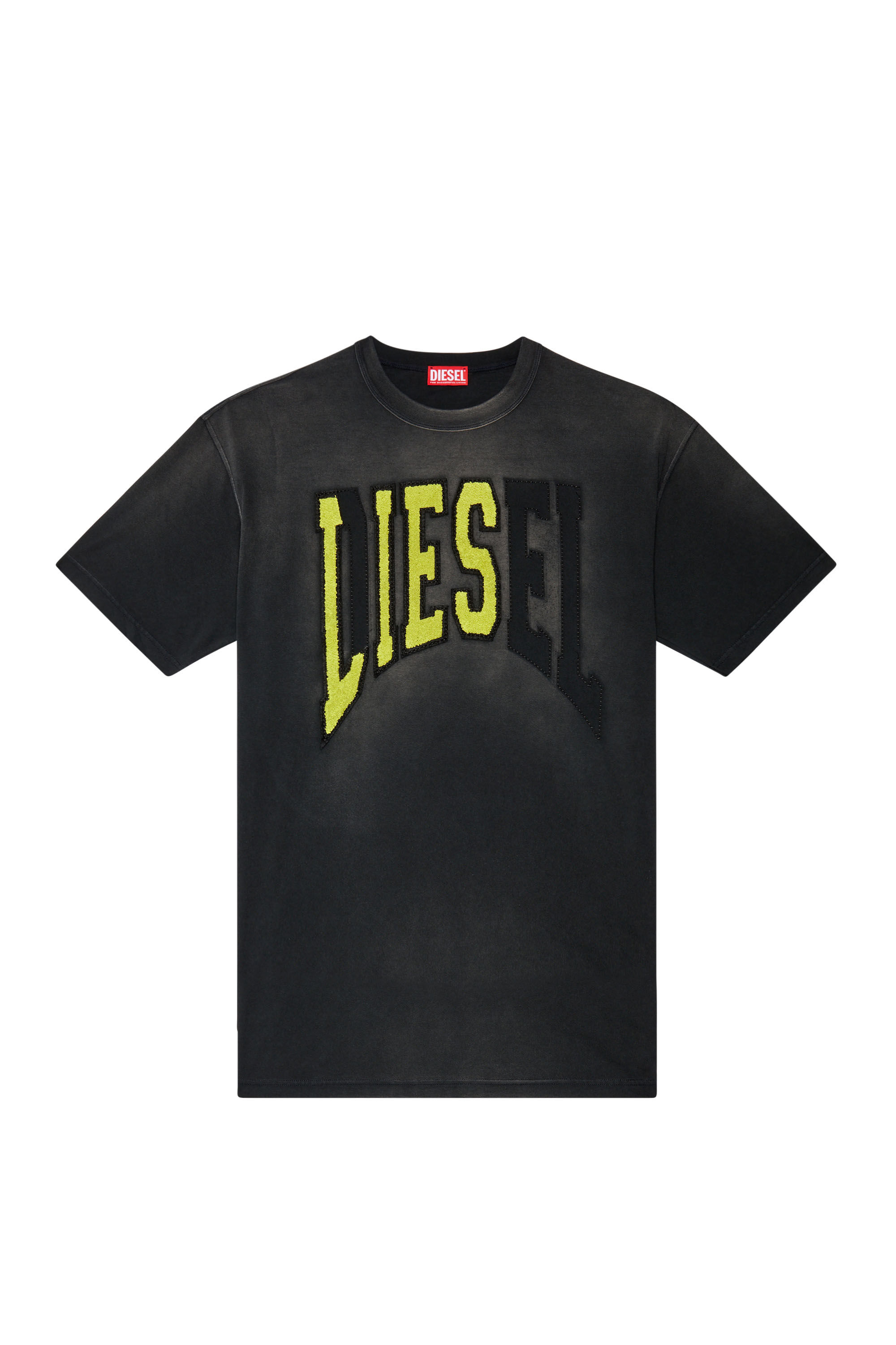 Diesel - T-WASH-N, Uomo T-shirt over con logo Diesel Lies in Nero - Image 2