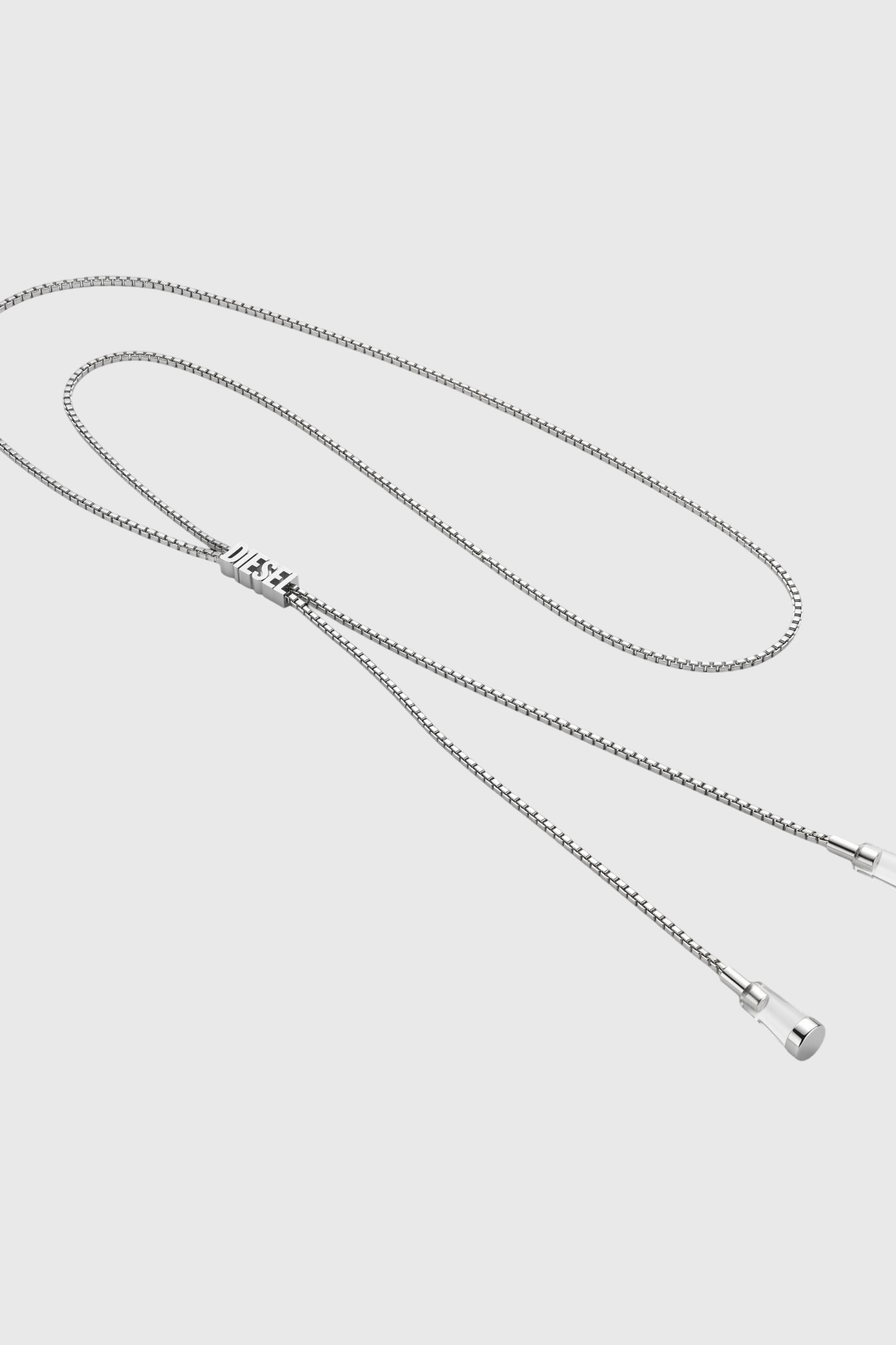 Diesel - 60669 EARBUDS CHAIN EARBUNDS CHAIN, Collier D Chain pour &eacute;couteurs Mixte in Gris argent&eacute; - 2