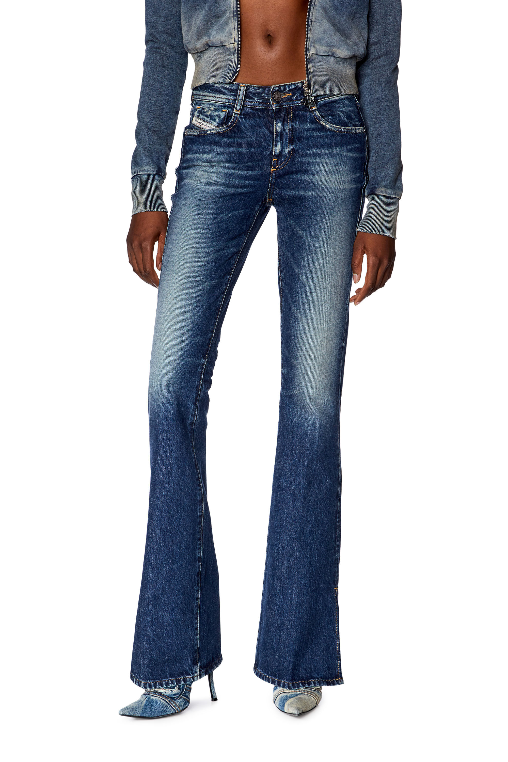 Diesel - Bootcut and Flare Jeans 1969 D-Ebbey 09G92, Blu Scuro - Image 3