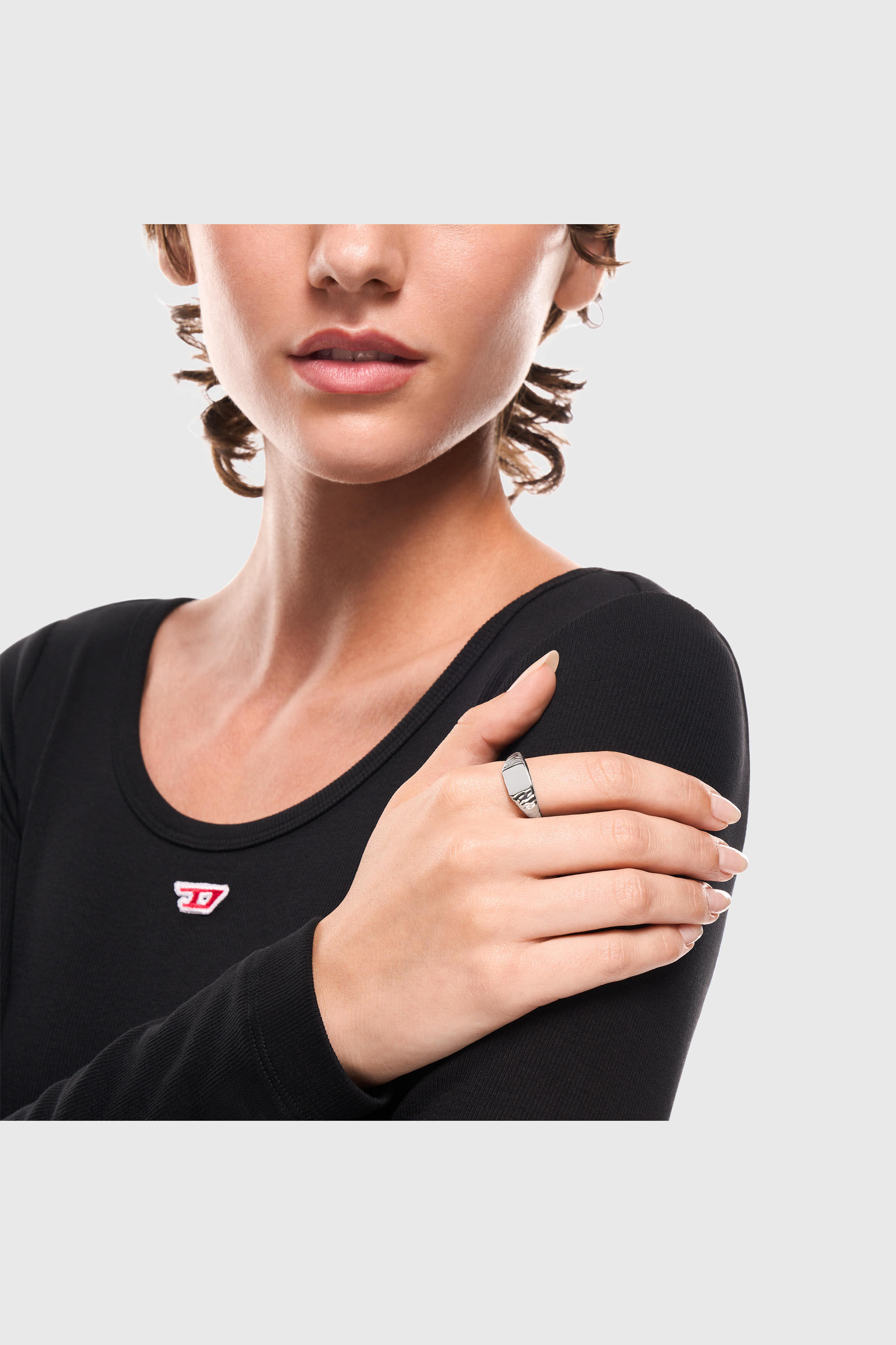 Diesel - DX1731040, Bague chevali&egrave;re en acier inoxydable Mixte in Gris argent&eacute; - 4