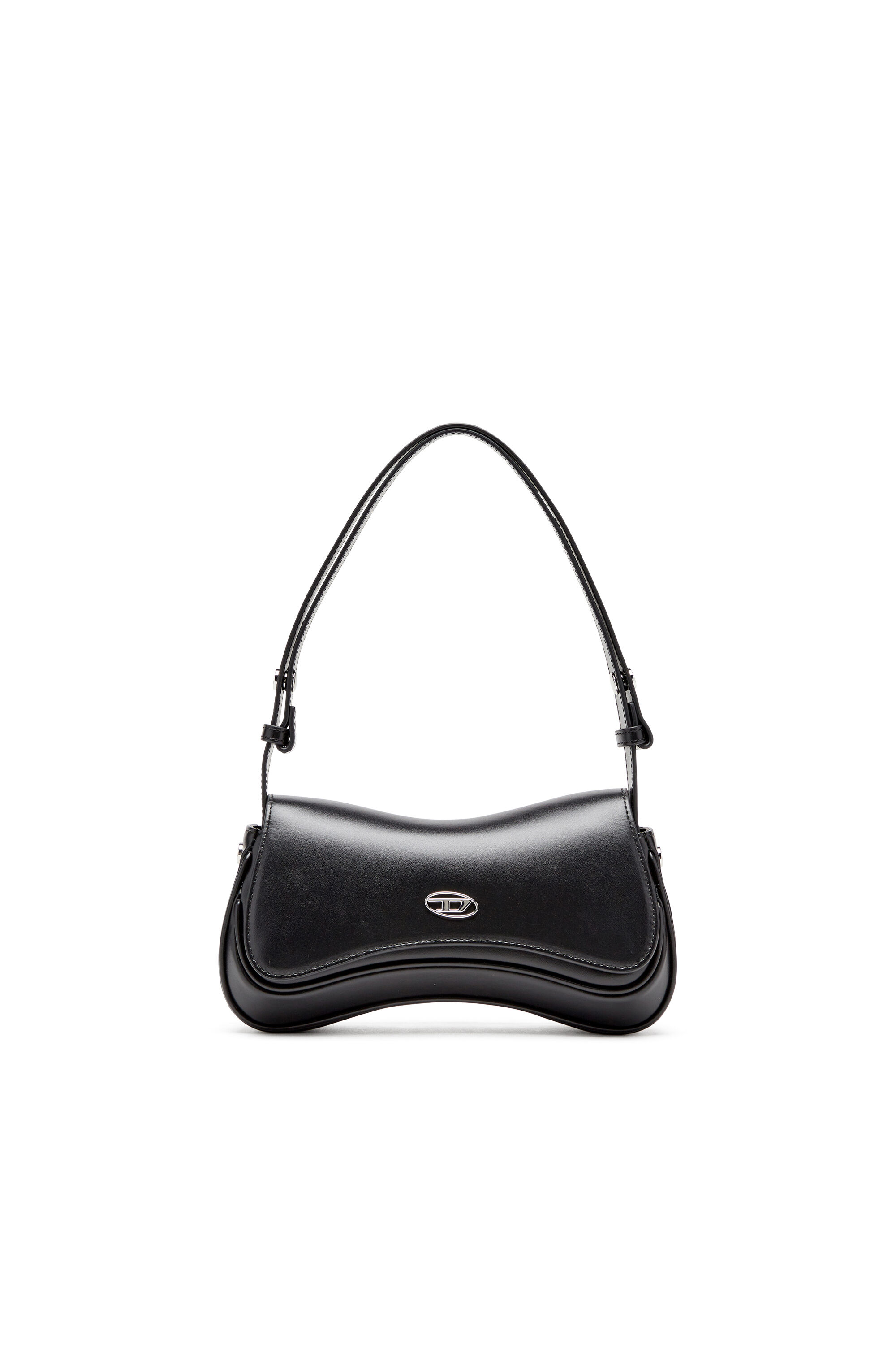 Diesel - PLAY CLUTCH, Play-Borsa a spalla in pelle semilucida Donna in Nero - 8