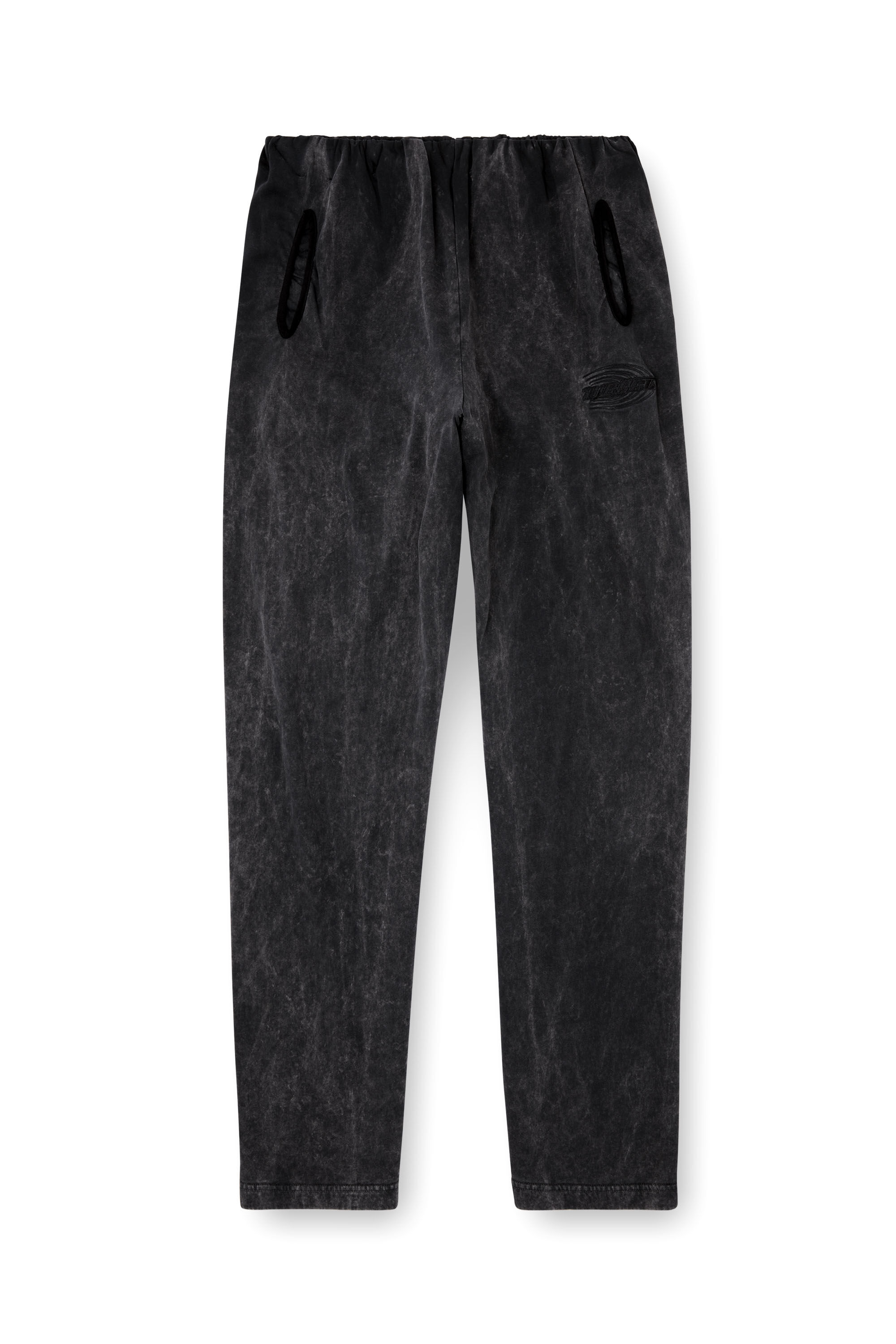 Diesel - P-MARKLE, Pantalon de survêtement traité avec taille froncée Homme in Noir - 2