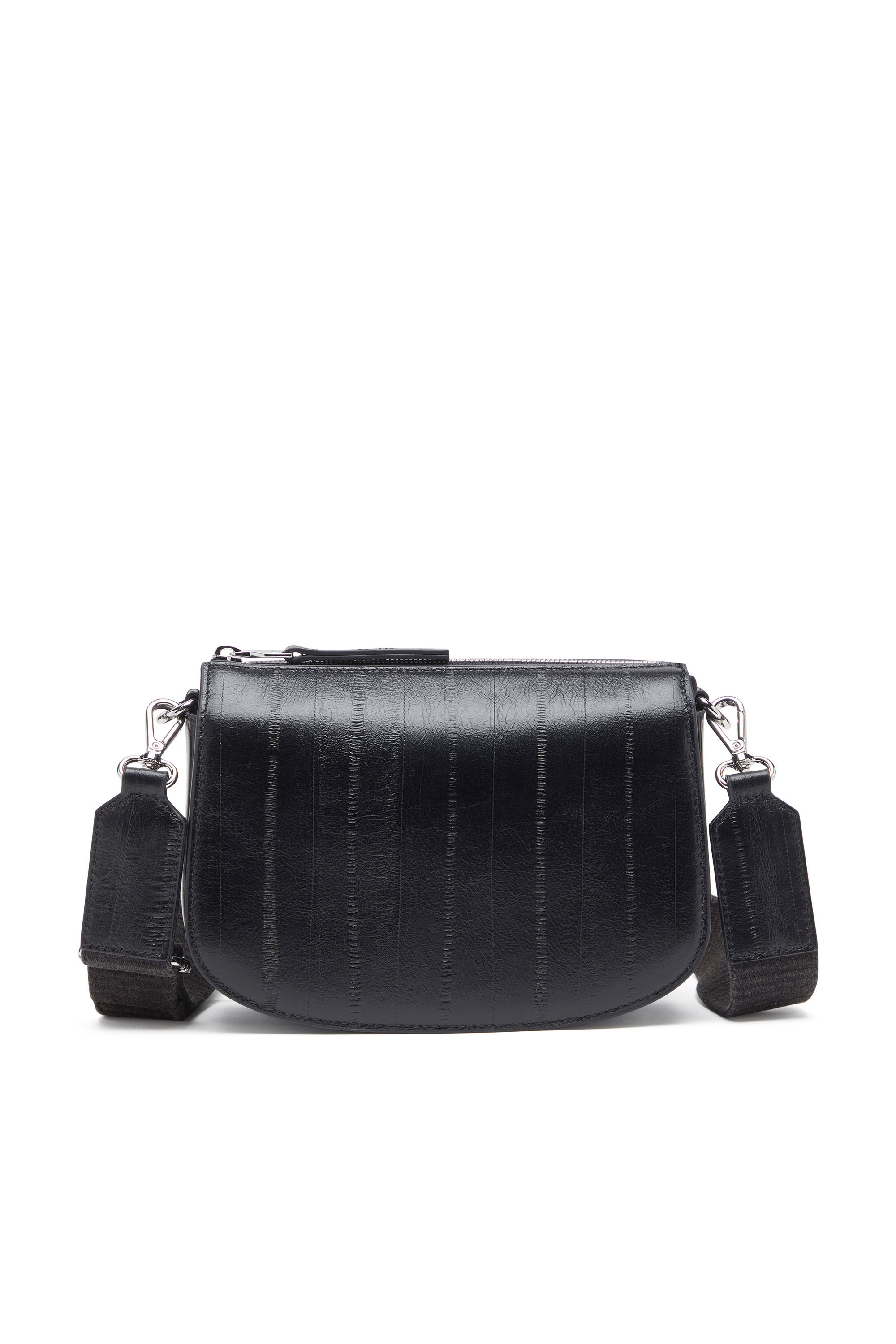 Diesel - 1DR CAMERA BAG, 1DR-Sac caméra en cuir effet anguille Mixte in Noir - 3
