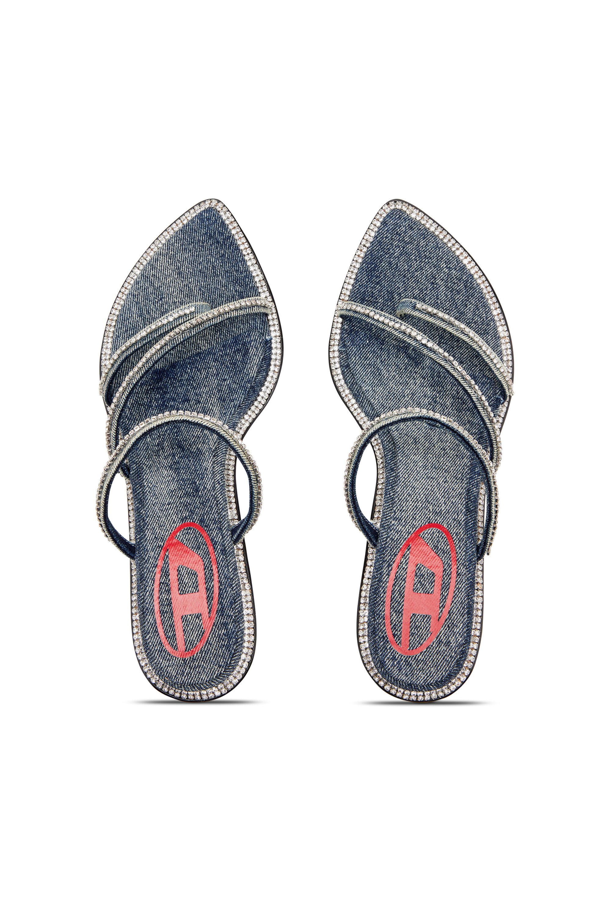 Diesel - D-HAVANNA KITTIE, D-Havanna-Mule a tacco basso con cristalli Donna in Blu - 5