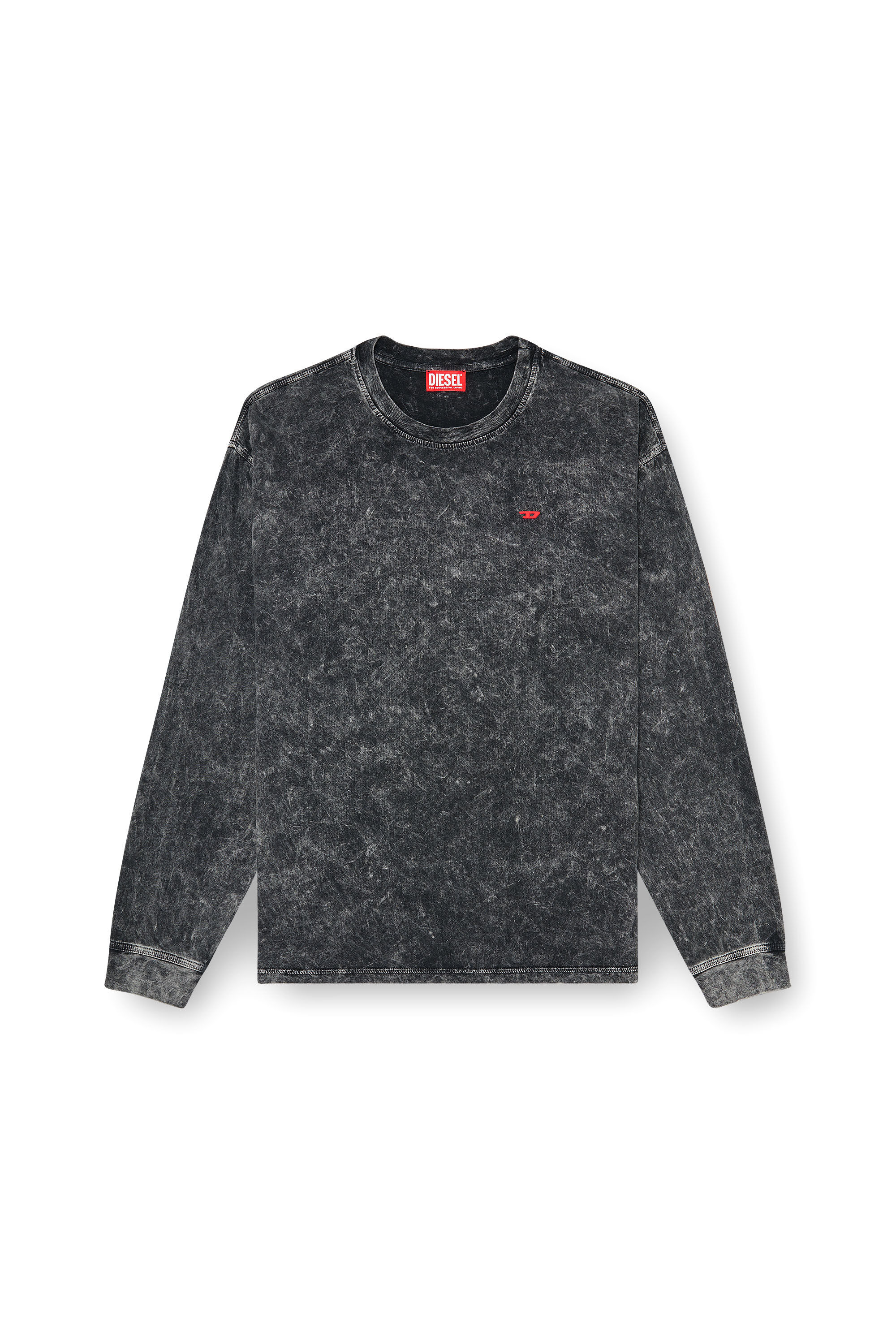Diesel - T-BOXT-LS-AA5, Herren Langarmshirt mit behandelten Effekt in null - 2