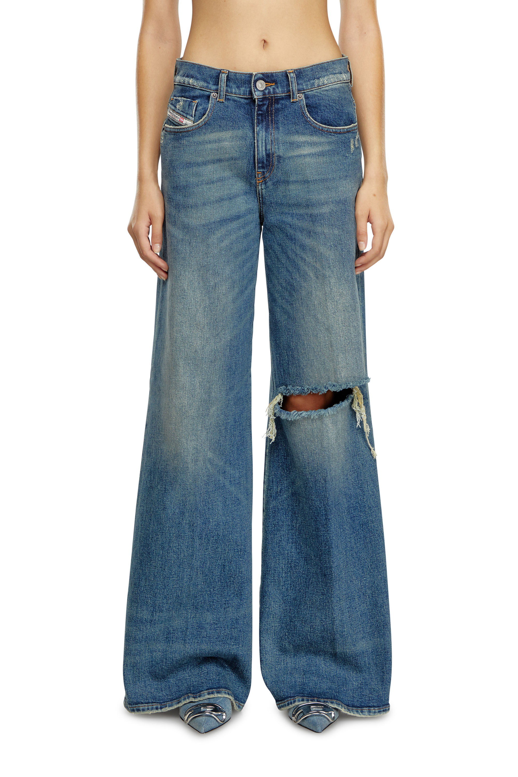 Diesel - Femme Bootcut and Flare Jeans 1978 D-Akemi 007M5, Bleu moyen - Image 3