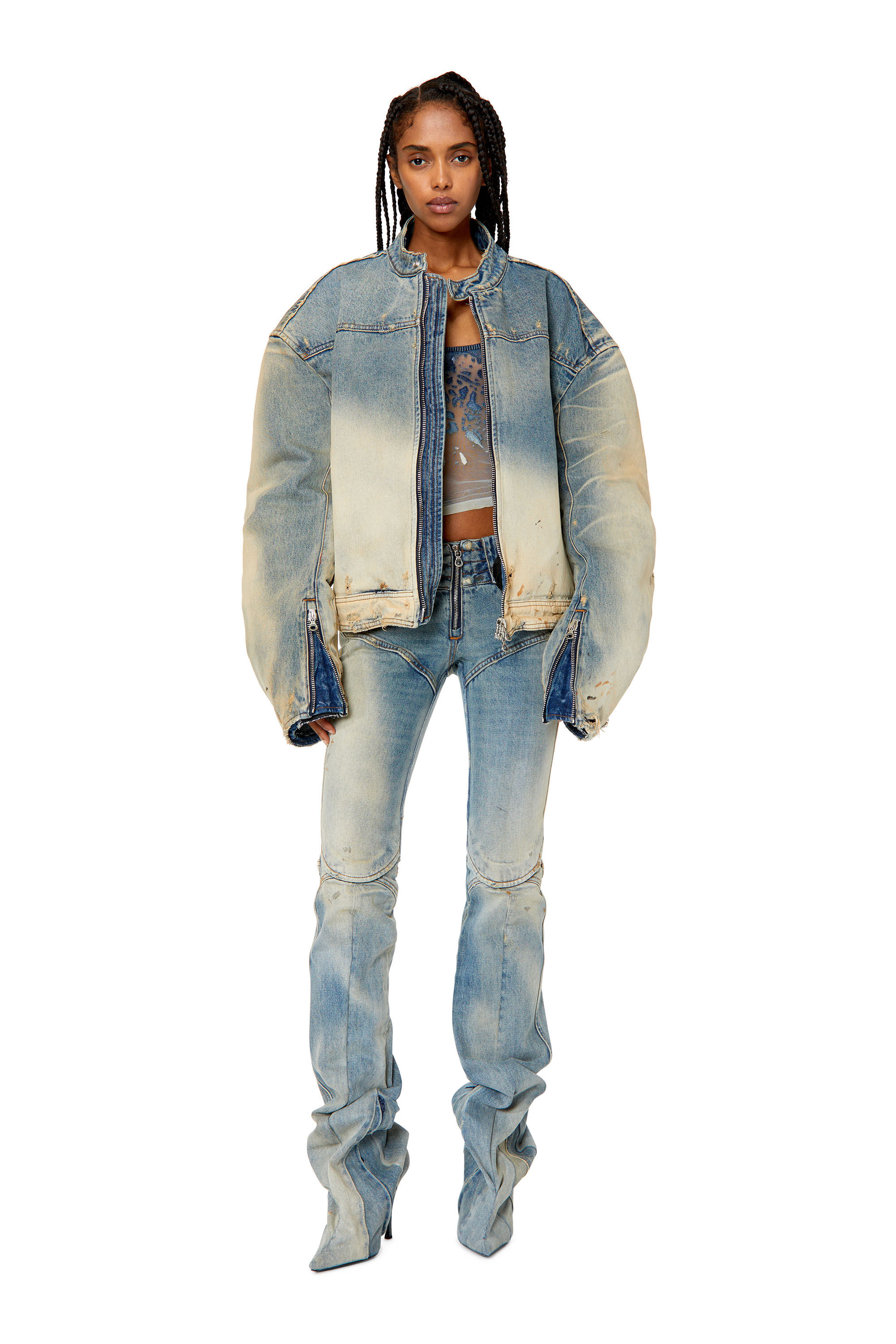 Diesel - Regular Jeans DE-Bikerboot 0ENAF, Blu Chiaro - Image 5