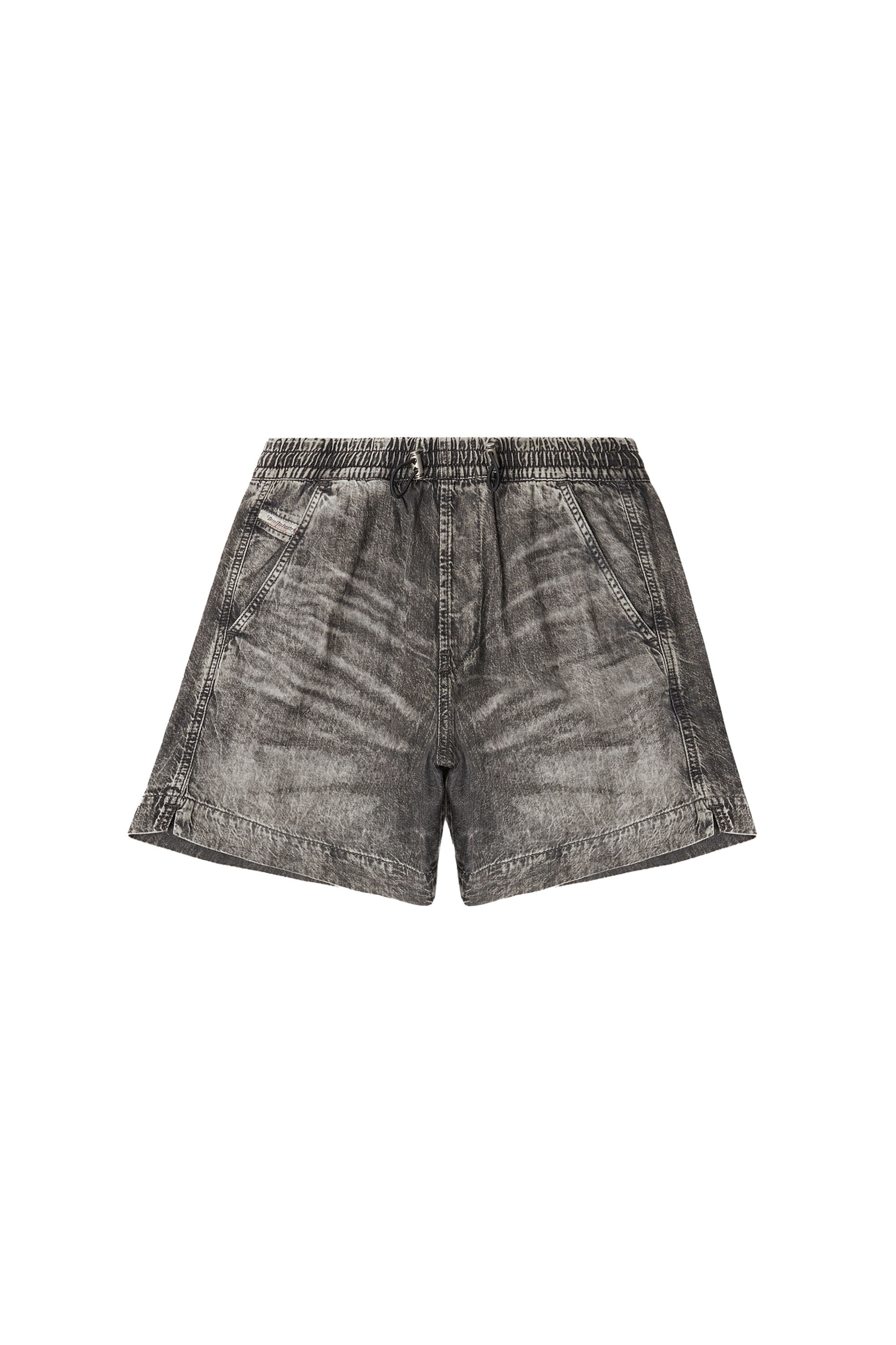 Diesel - D-TENNI-S1, Short in denim marmorizzato Unisex in Nero - 6
