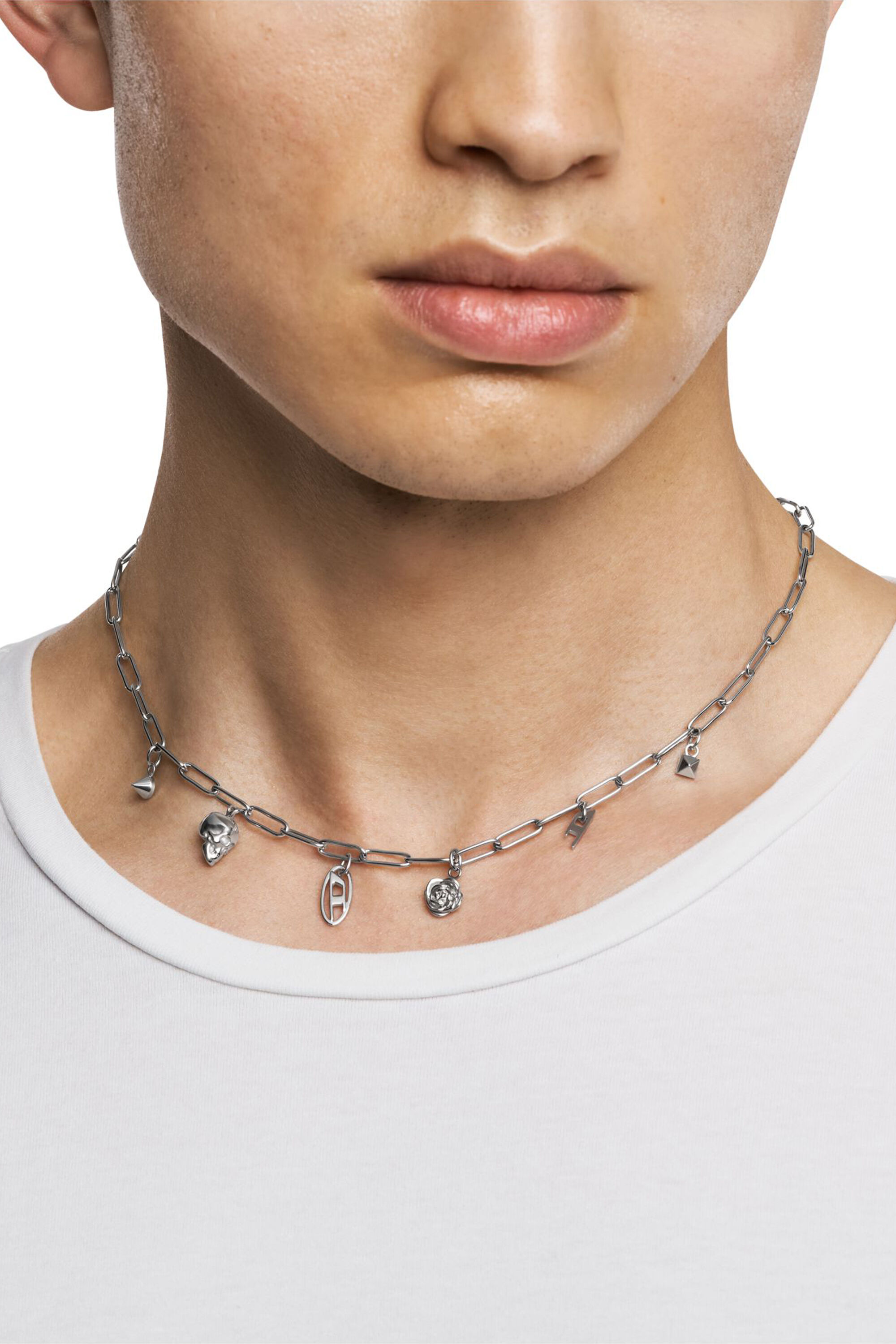 Diesel - DX1605040, Collana con charm in acciaio inox Unisex in Argento - 4