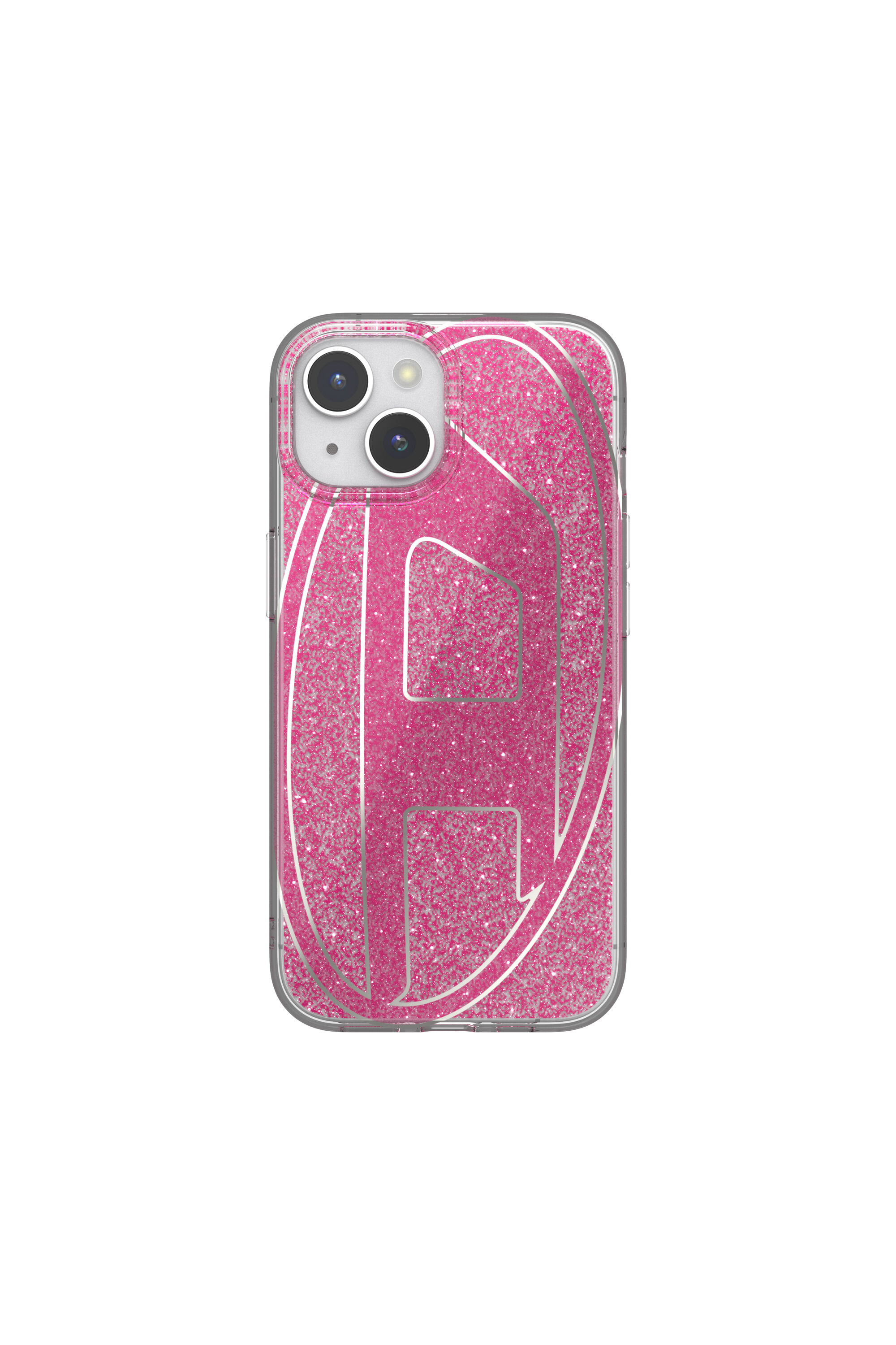 Diesel - 60035 AOP CASE, Cover glitterata per iP 15 Unisex in Rosa - 2