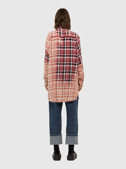 D-SUPER-G Damen: Hemdkleid aus Denim im Karodesign | Diesel