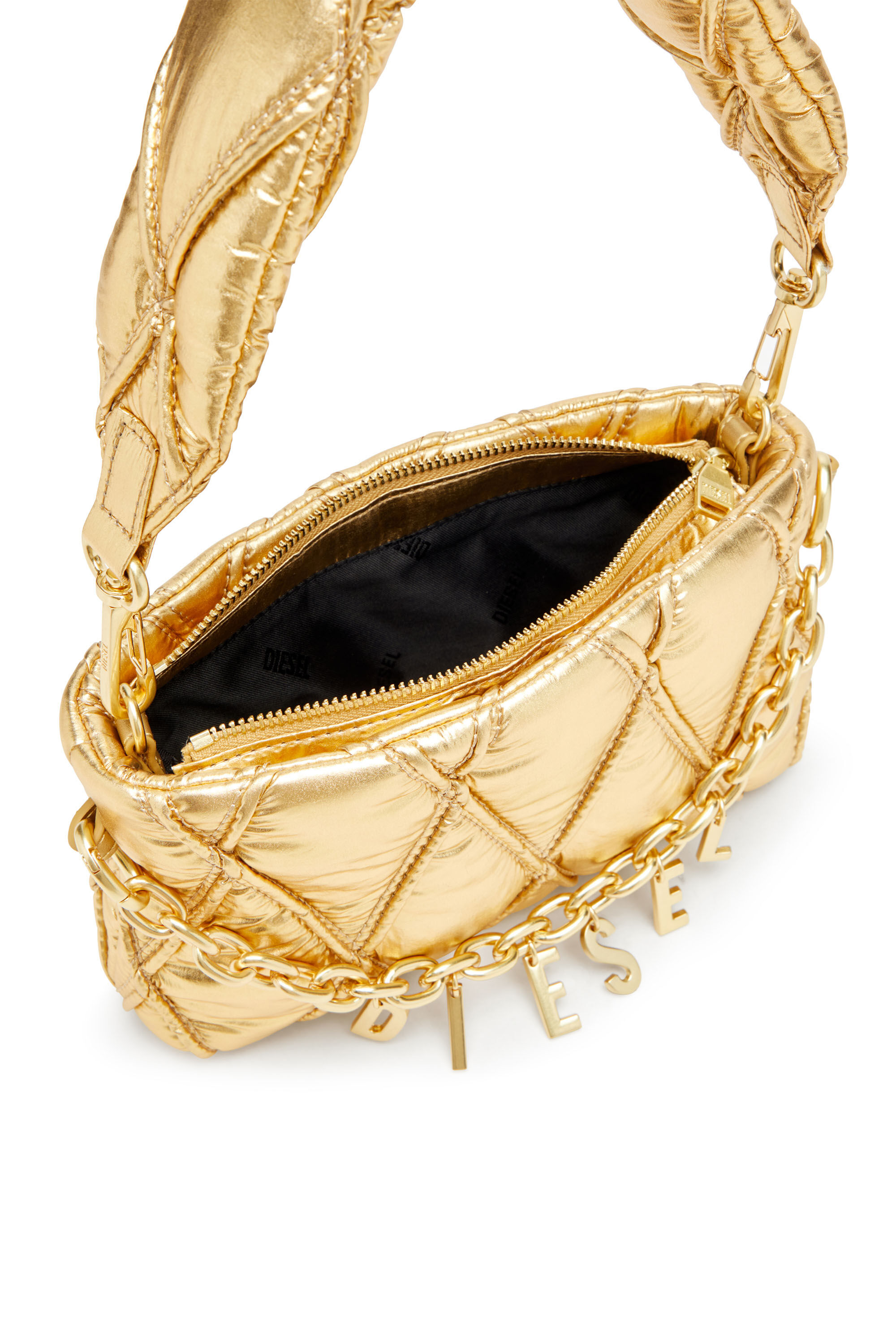 Diesel - CHARM-D POUCH, Damen Portemonnaie-Tasche aus gestepptem Metallic-Nylon in null - 5