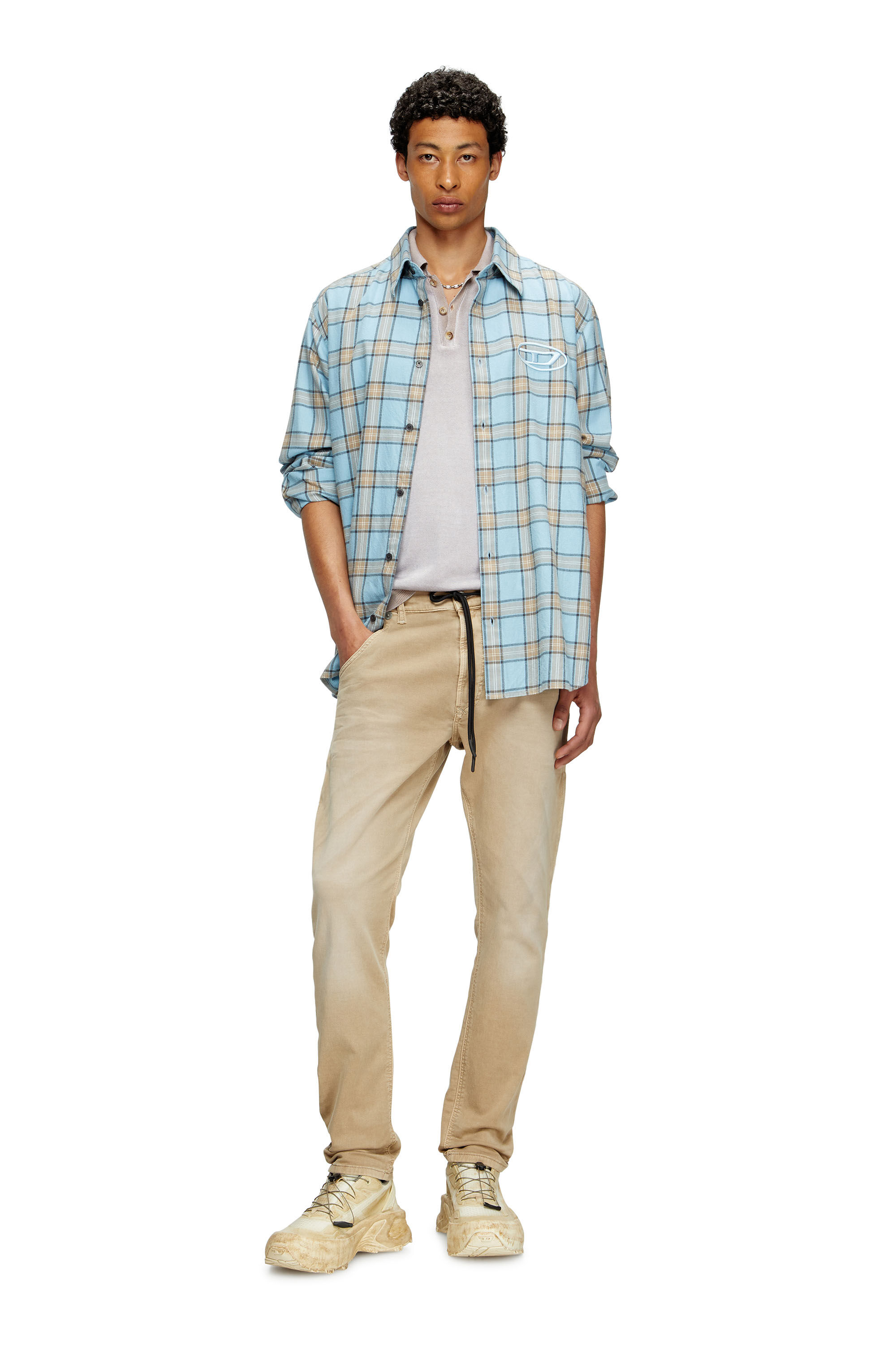 Diesel - Herren Regular 2030 D-Krooley Joggjeans® 0670M, Beige - 1