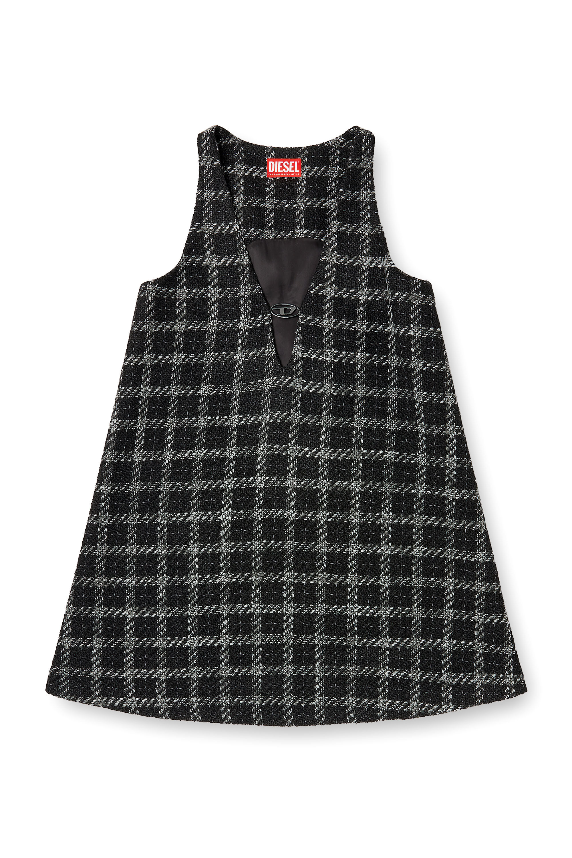 Diesel - D-GIADA, Robe en bouclé avec motif à carreaux Femme in ToBeDefined - 2
