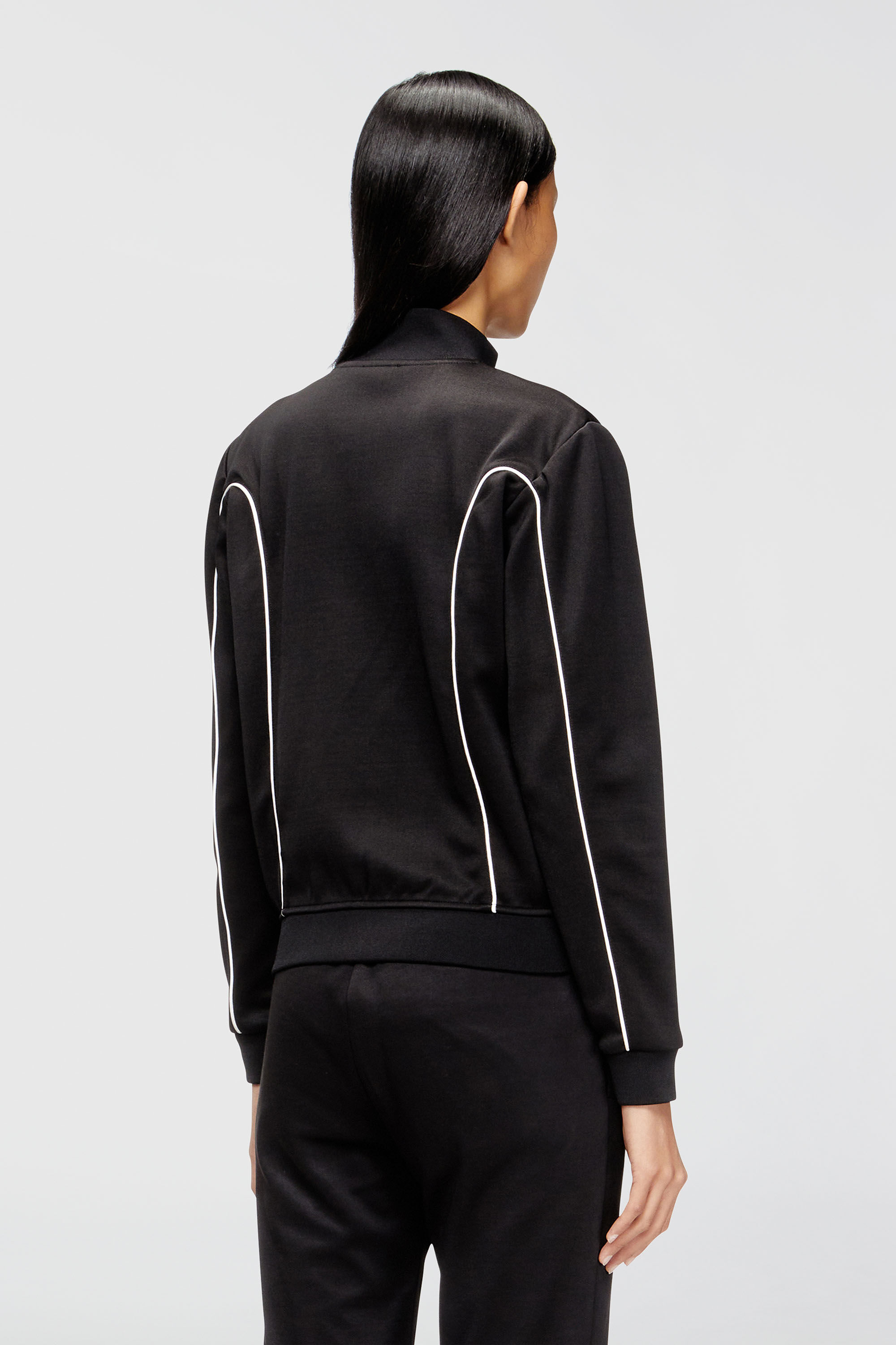 Diesel - F-LOCKING-OD, Veste en molleton avec passepoil contrastant Femme in Polychrome - 4