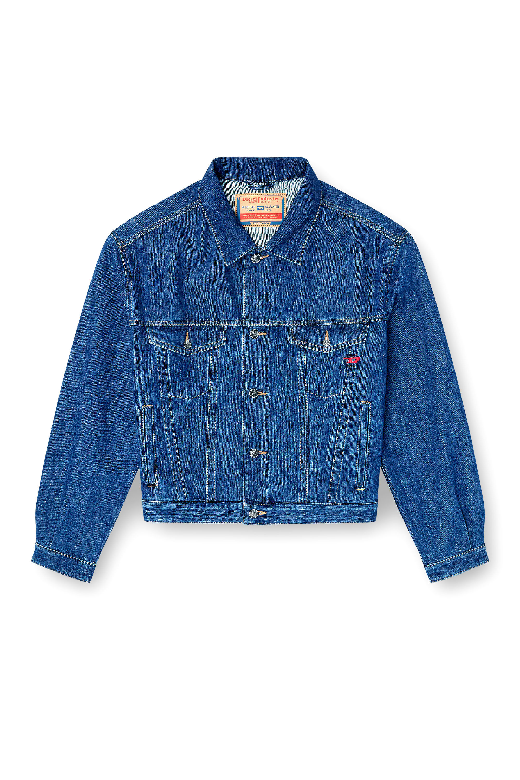 Diesel - D-RANGER, Veste trucker en denim Homme in Bleu - 2