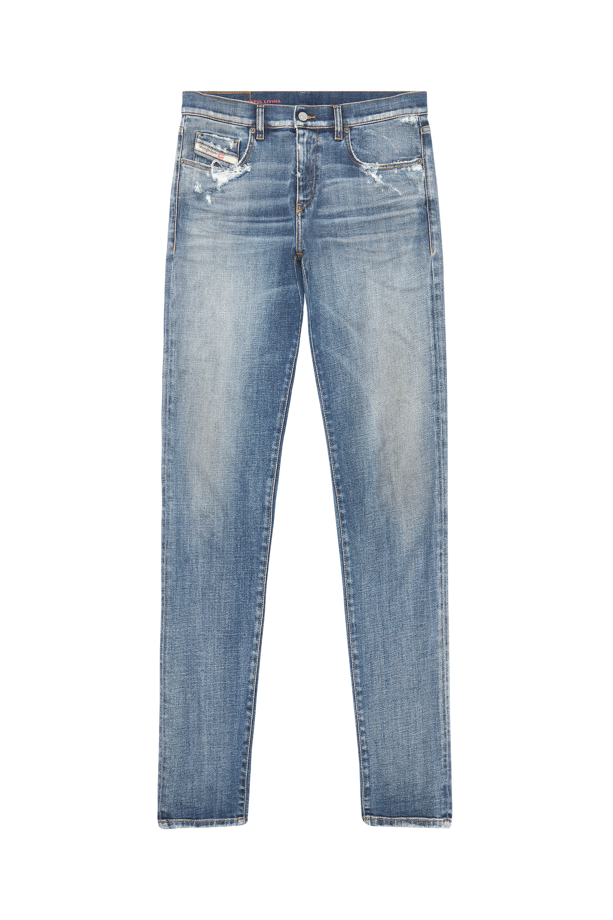 Diesel - 2019 D-STRUKT 09E15 Slim Jeans, Blu medio - Image 2