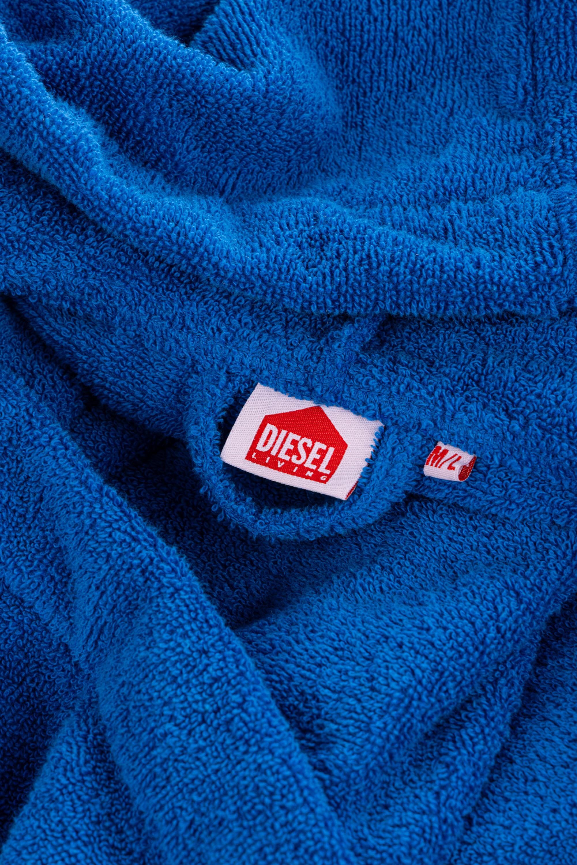 Diesel - 1015112 LOGO-COTTON BATHROBE SIZE M/L BL, Unisex Bademantel aus Baumwoll-Frottee, Größe M/L in Blau - 3