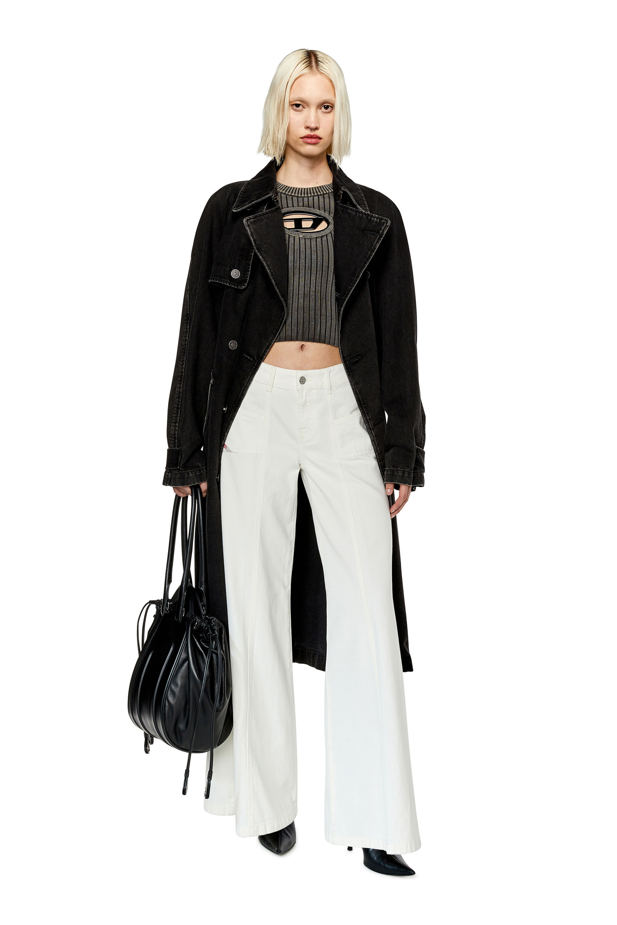 Diesel - Bootcut and Flare Jeans D-Aki 068JQ, Blanc - Image 1
