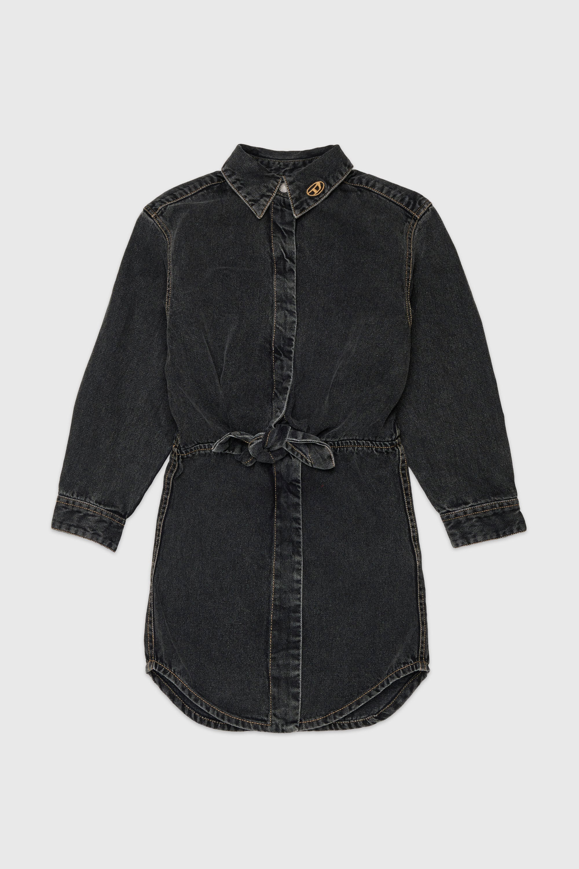 Diesel - DESUSY, Damen Jeanskleid aus Denim mit Tailleng&uuml;rtel in Schwarz/Dunkelgrau - 1