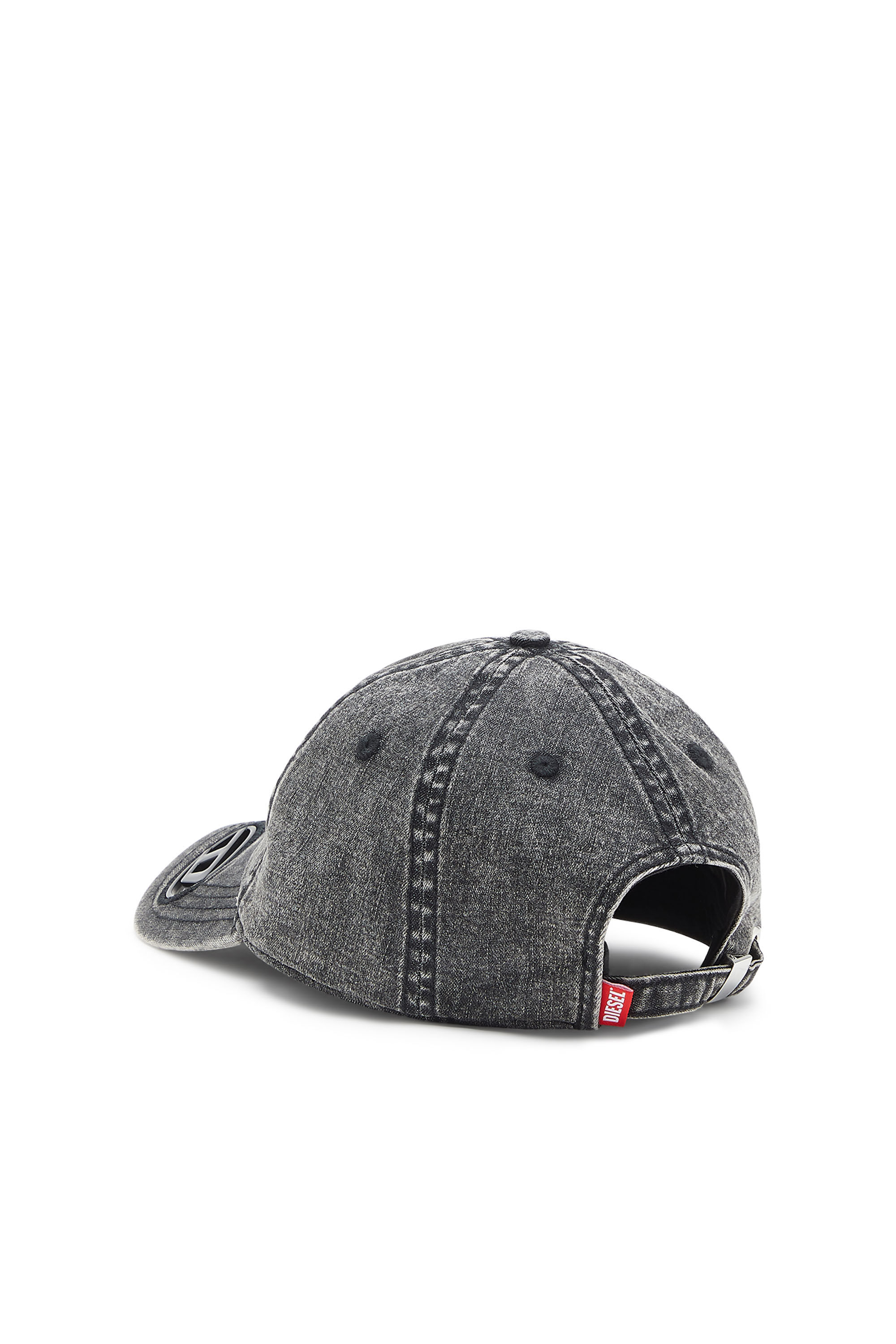 Diesel - C-AP-HOSHI, Casquette de baseball en denim avec ferrure Oval D Homme in Noir - 2